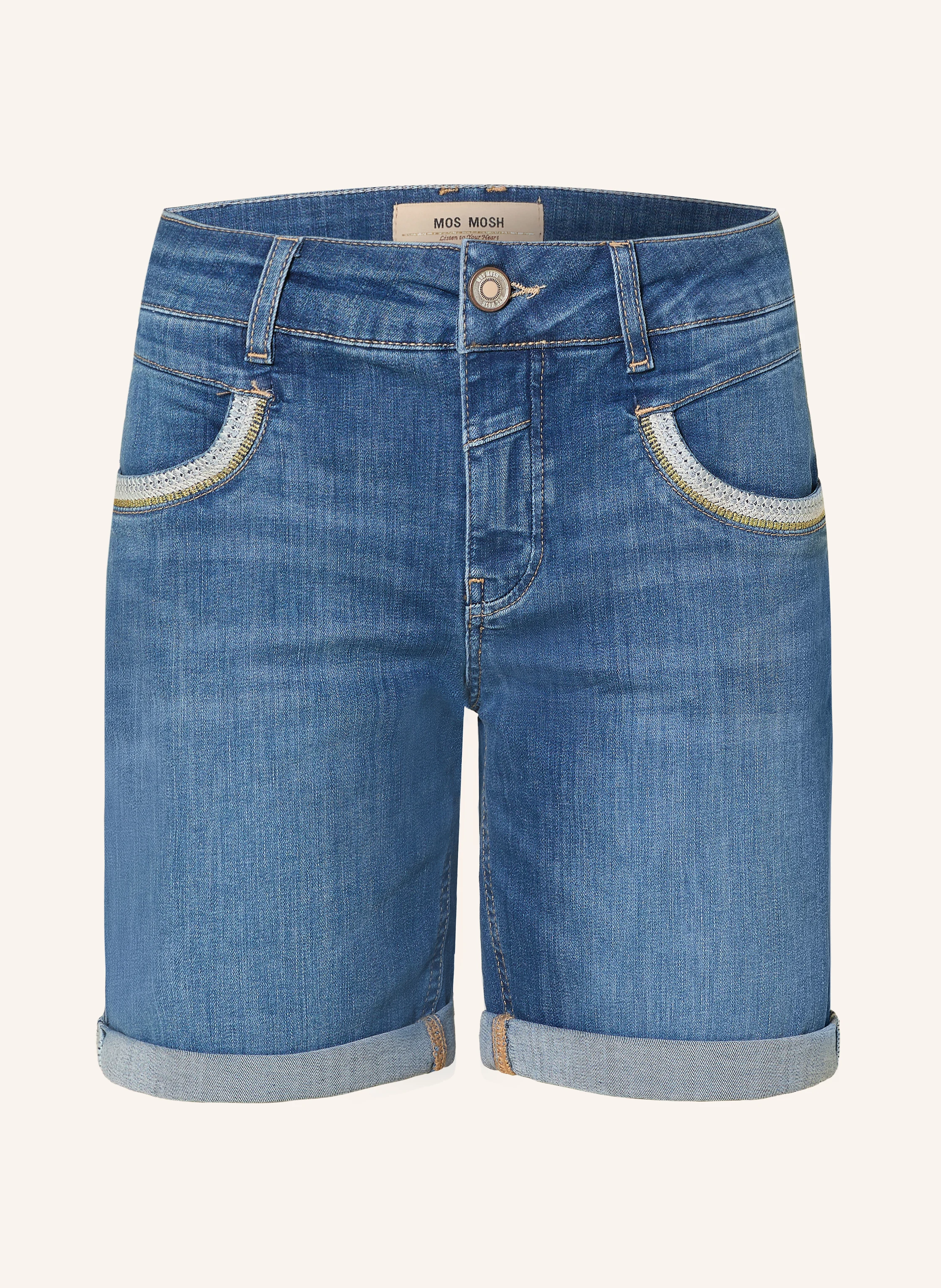 MOS MOSH MMNAOMI denim shorts: 493 Mid Blue