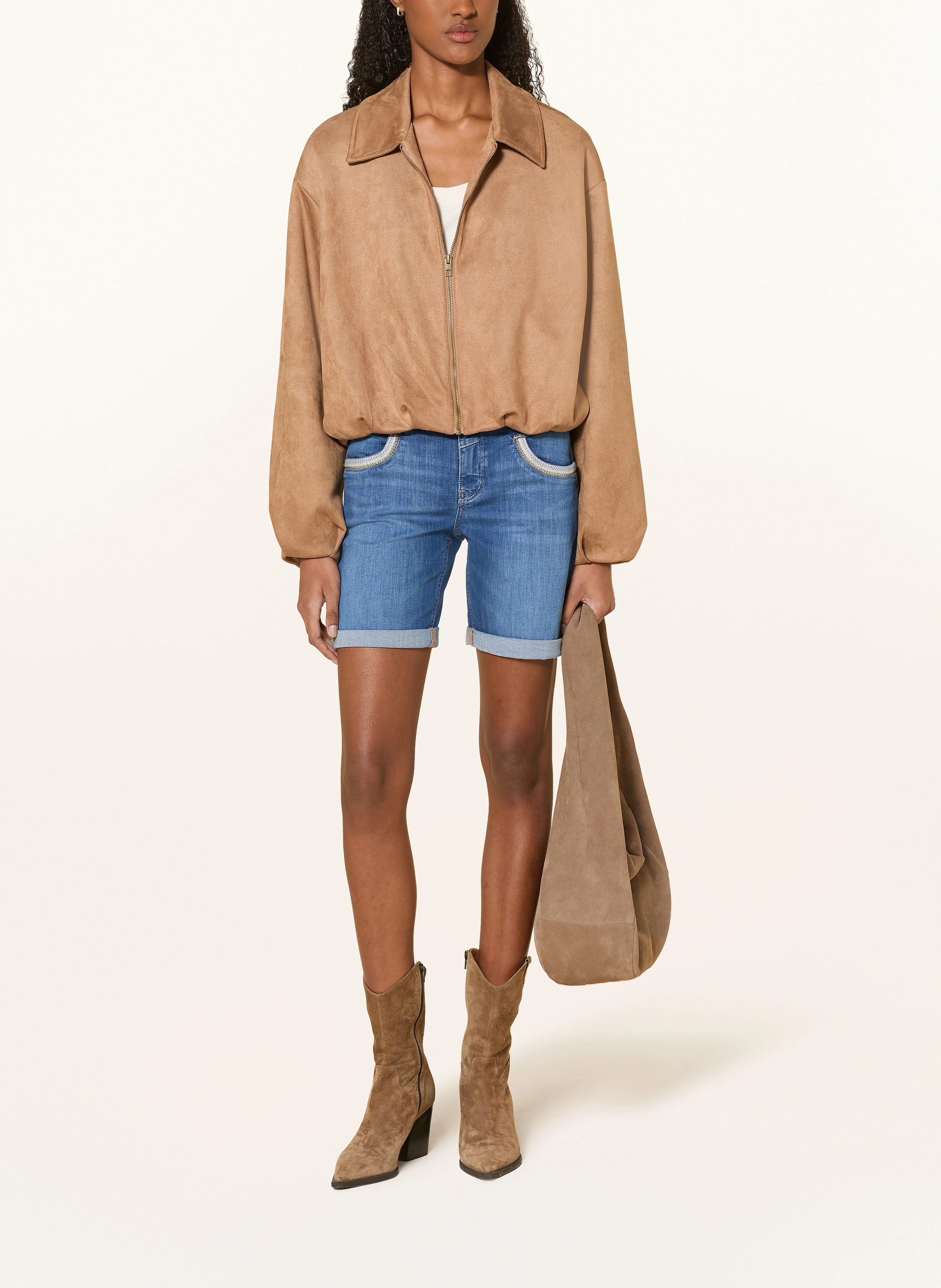 MOS MOSH MMNAOMI denim shorts: 493 Mid Blue