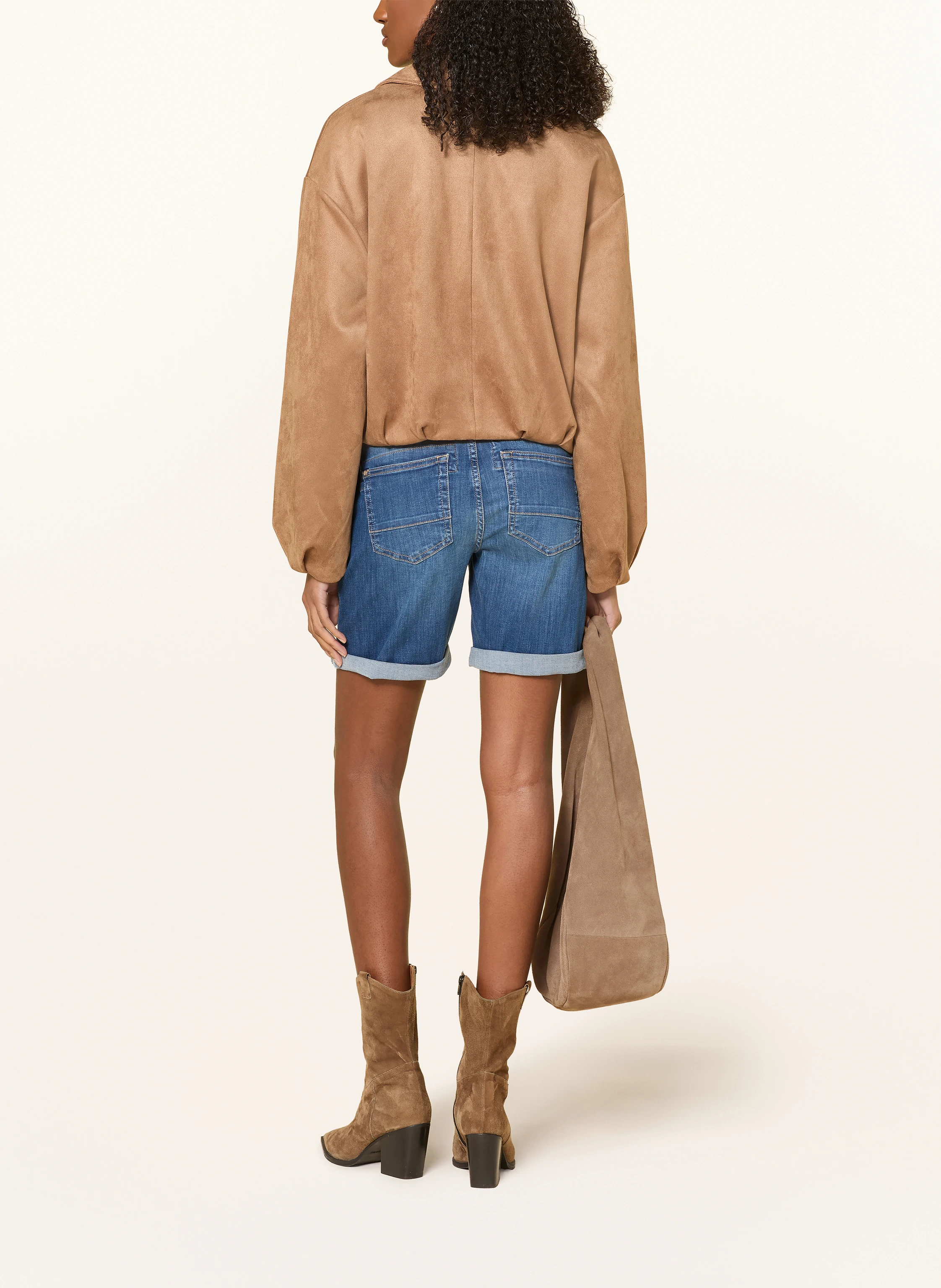 MOS MOSH MMNAOMI denim shorts: 493 Mid Blue