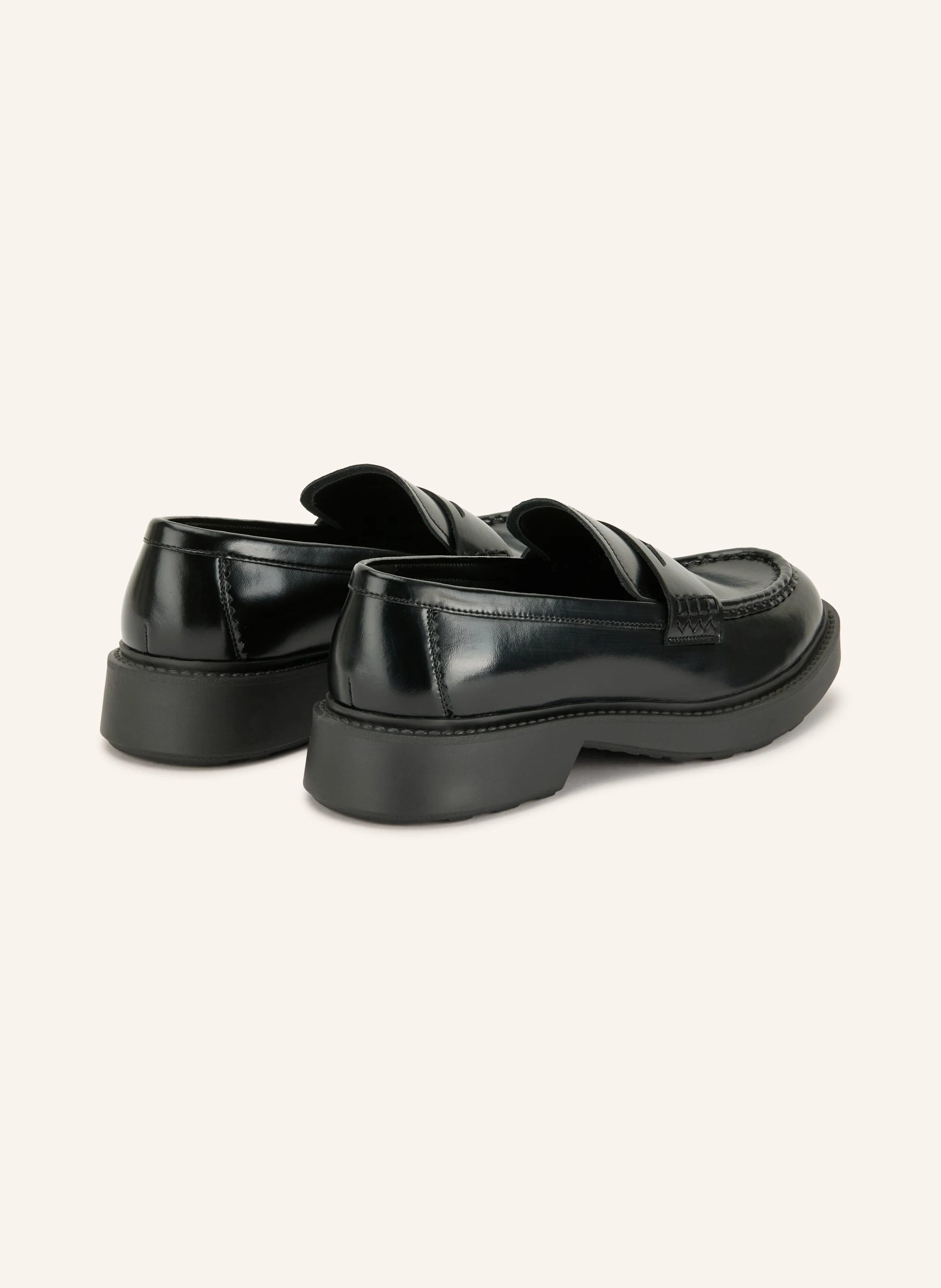 HUGO ANGEY Penny Loafers: BLACK / GOLD