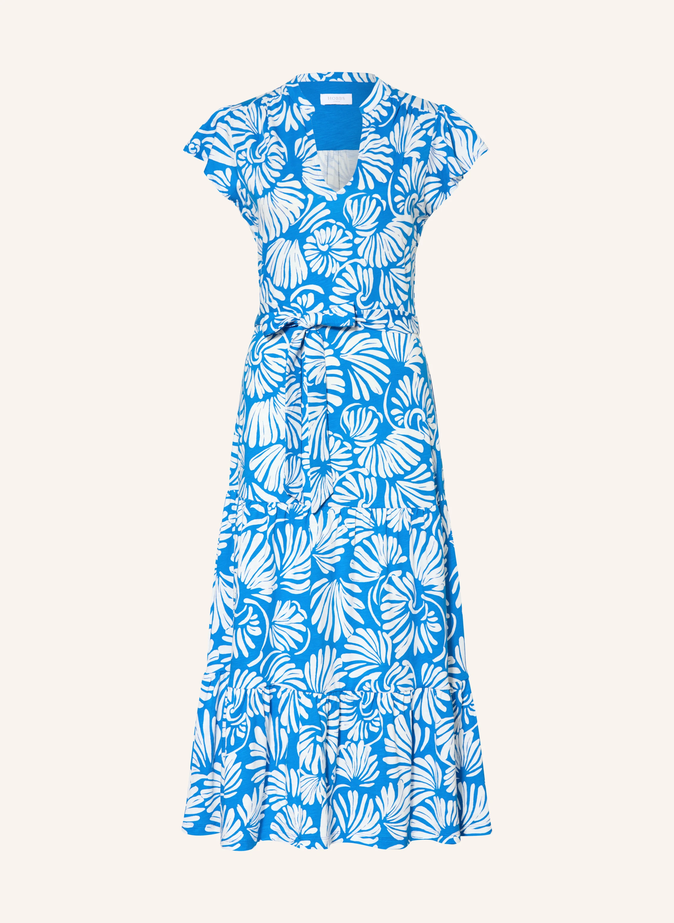HOBBS NADINE Jersey Dress in blue / white