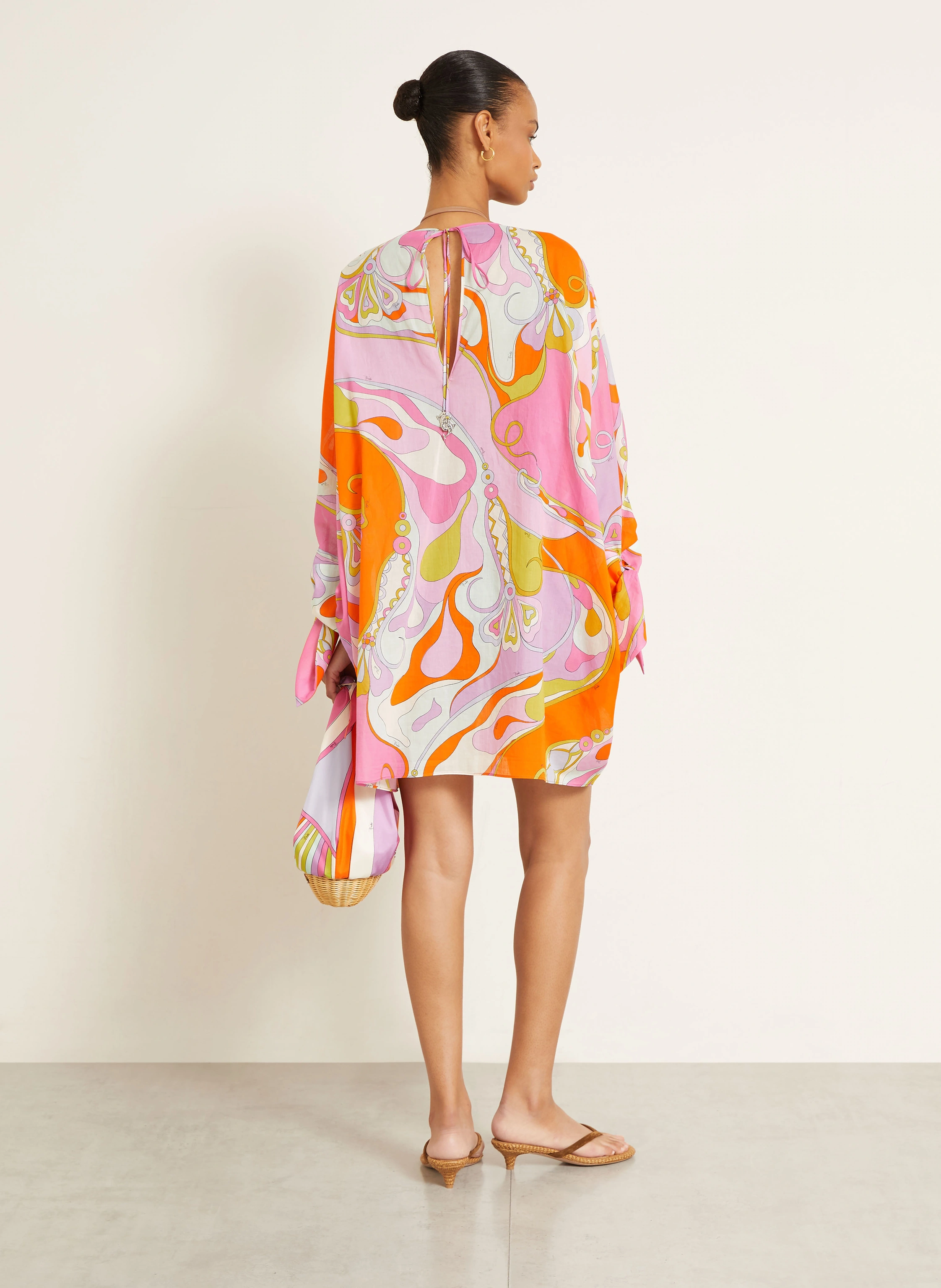 emilio pucci beach dress in pink / light purple / orange styleattribute-knitwear draping gently along the Shoe Size:30 EU (12 Little Kid US) Illusion Halter Tulle Turquoise