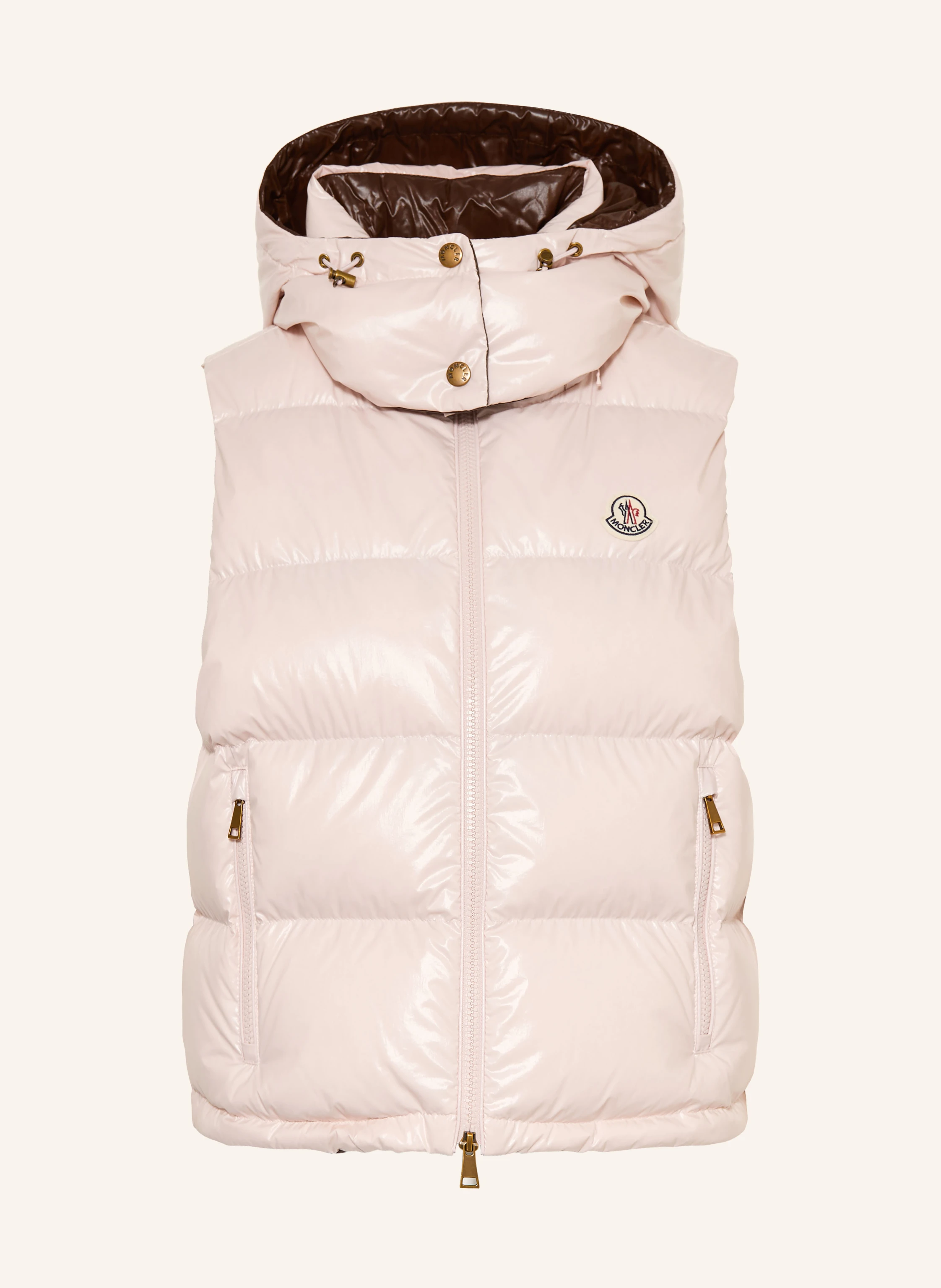 MONCLER NIVEROLLE Down vest in light pink