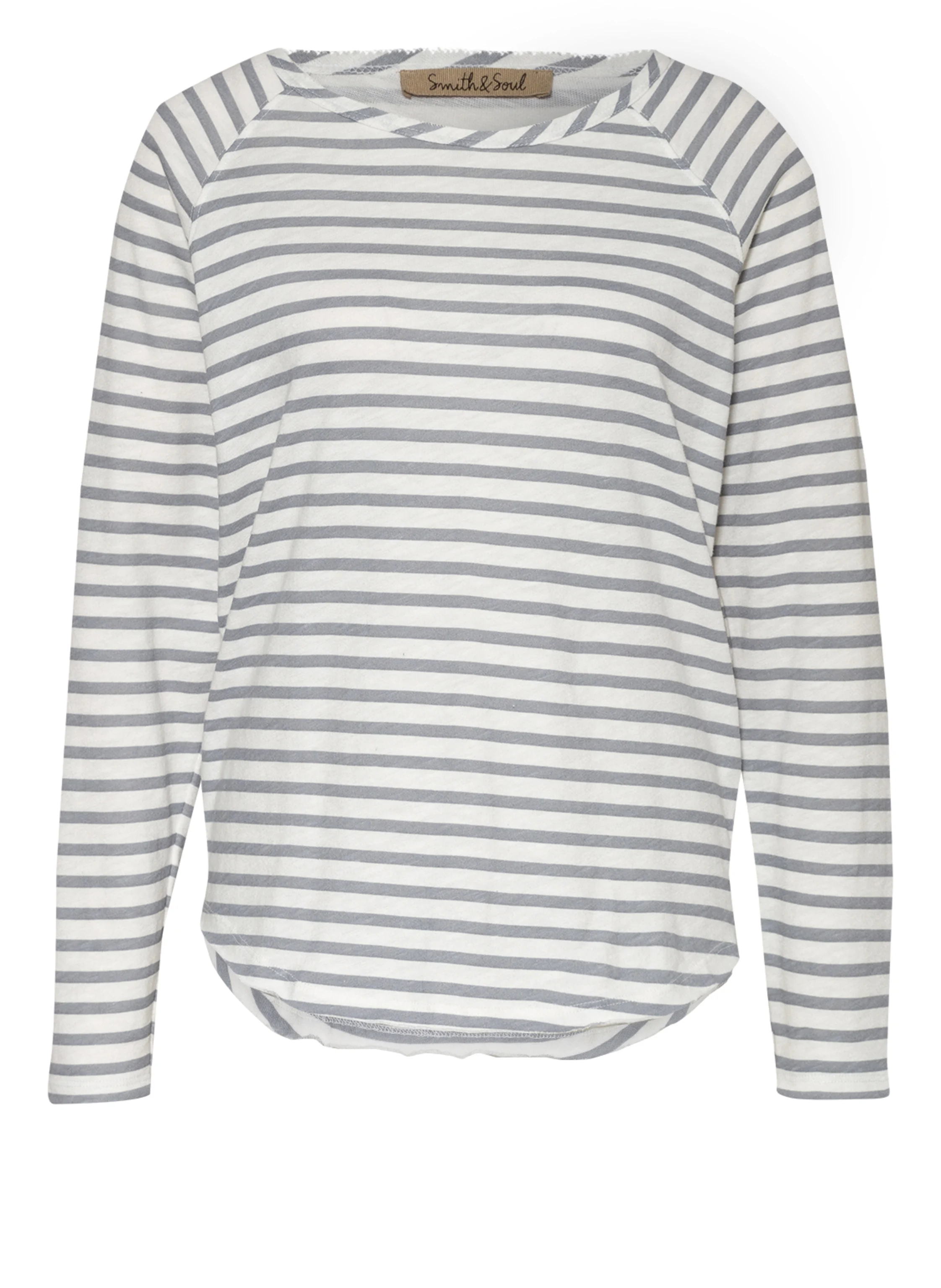 Smith & Soul Long sleeve shirt: WHITE / GRAY