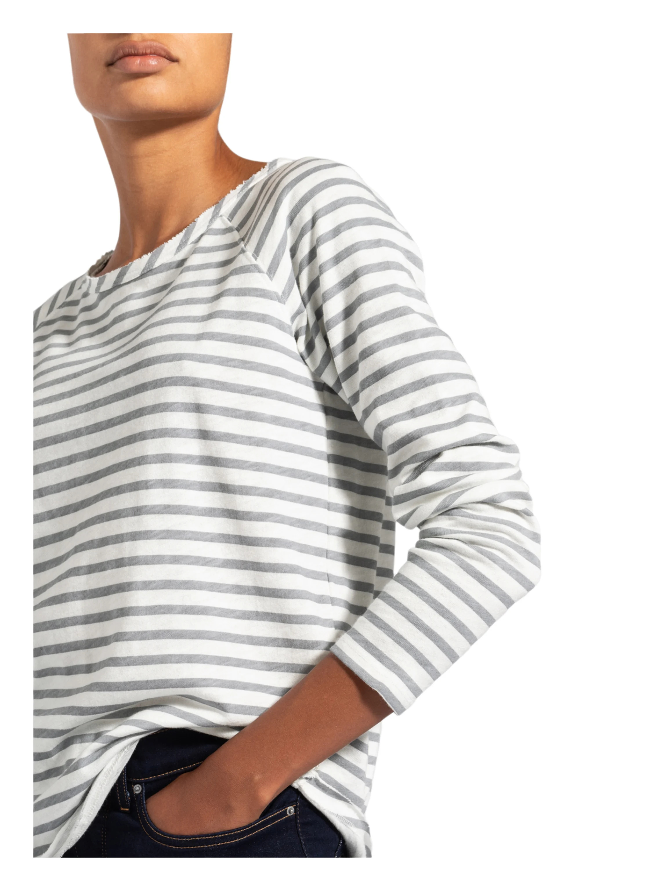 Smith & Soul Long sleeve shirt: WHITE / GRAY