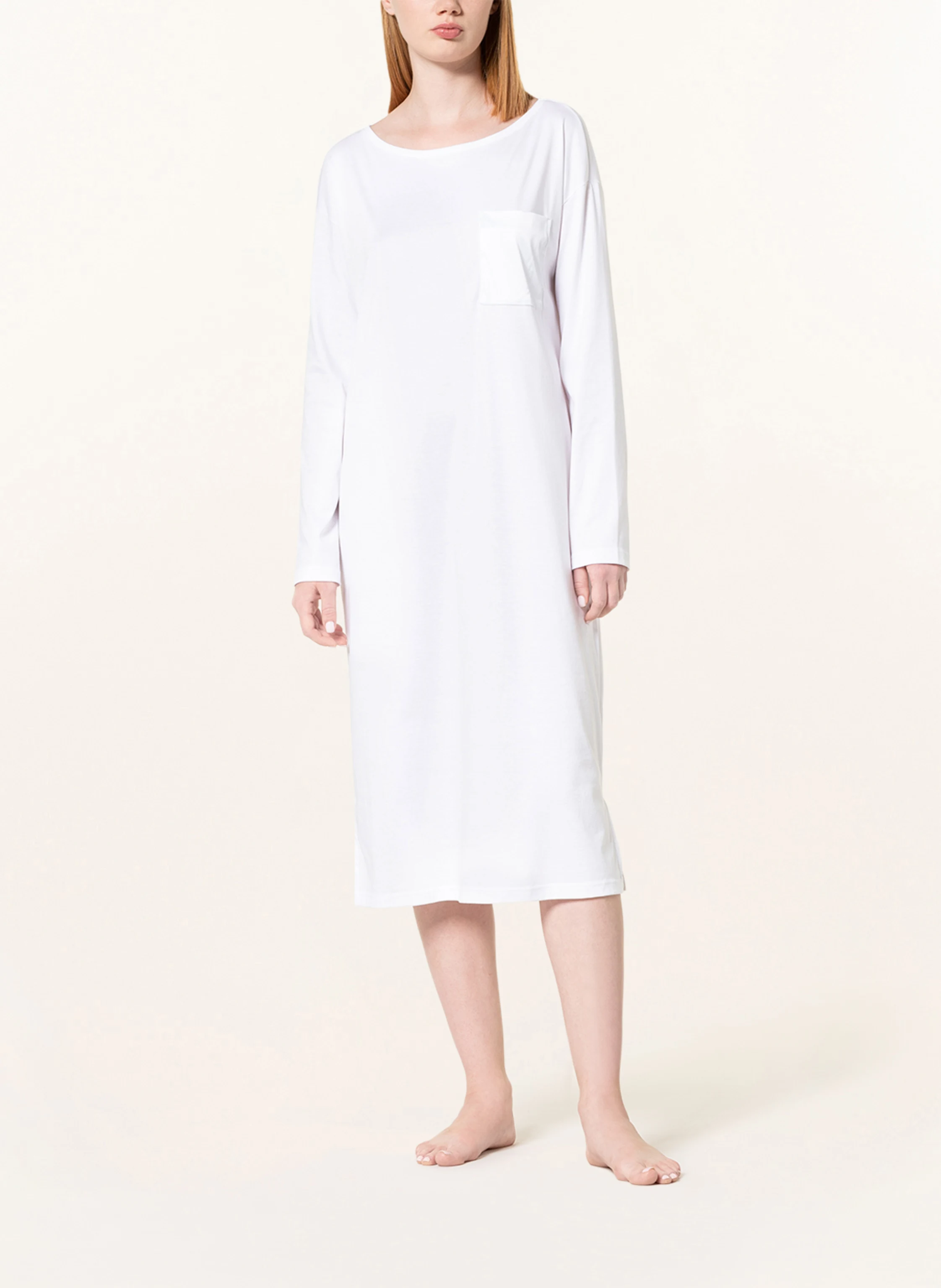 E.Femme Damen Nachthemd Monika 1084 – 3/4 Arm Aus 100% Baumwolle, Mit Stillfunktion