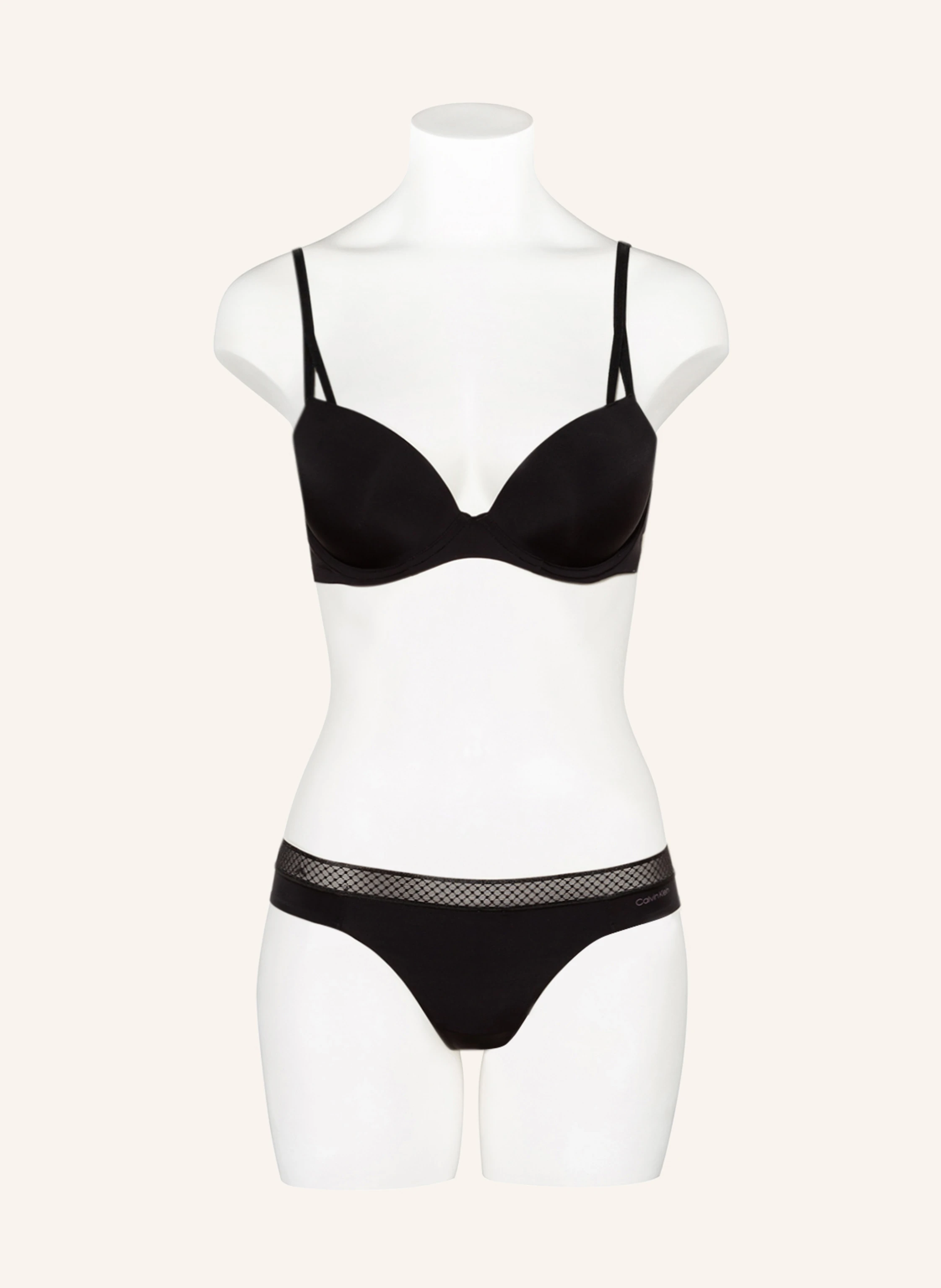 Calvin Klein Sutien push-up SEDUCTIVE COMFORT: NEGRU