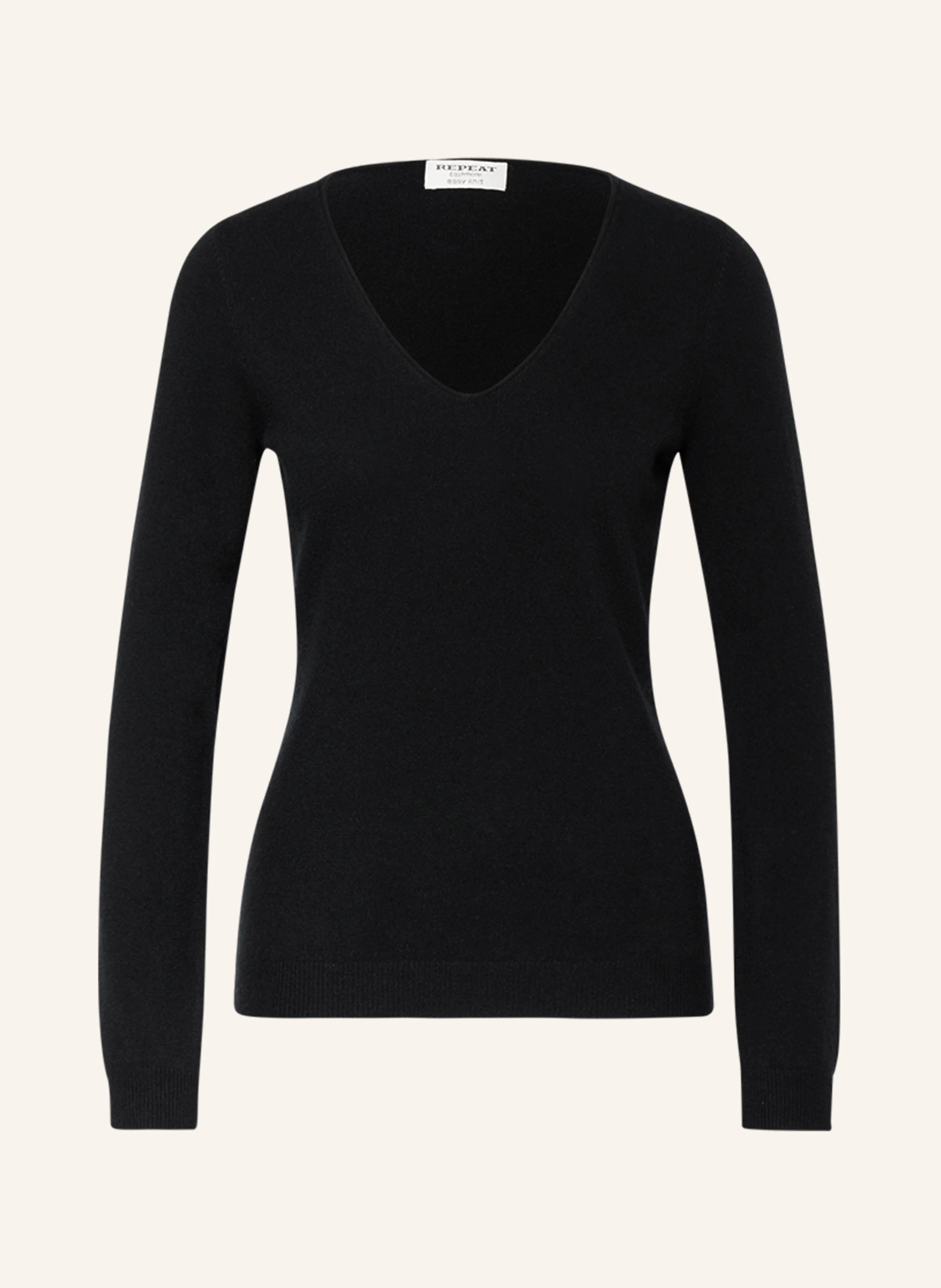 REPEAT Cashmere-Pullover in schwarz