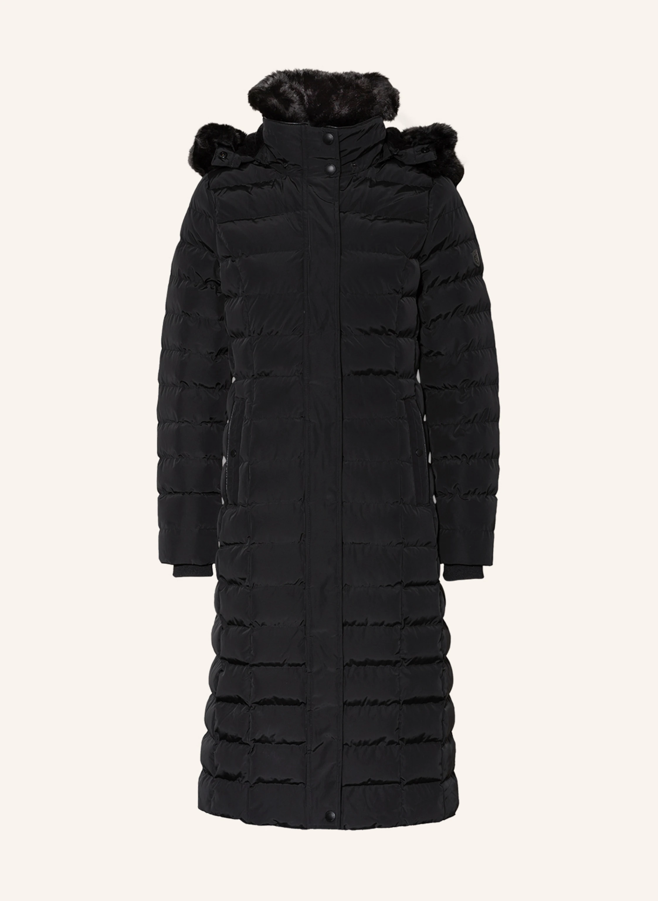 WELLENSTEYN SANTORIN SUPER LONG quilted coat with detachable faux 