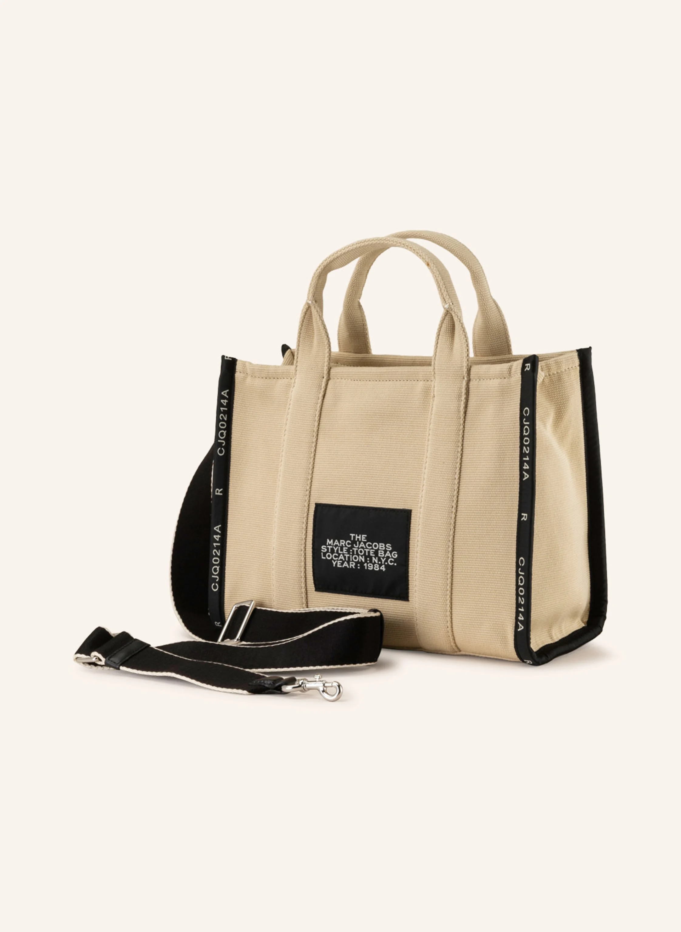 MARC JACOBS Handbag THE SMALL TOTE BAG in beige / black