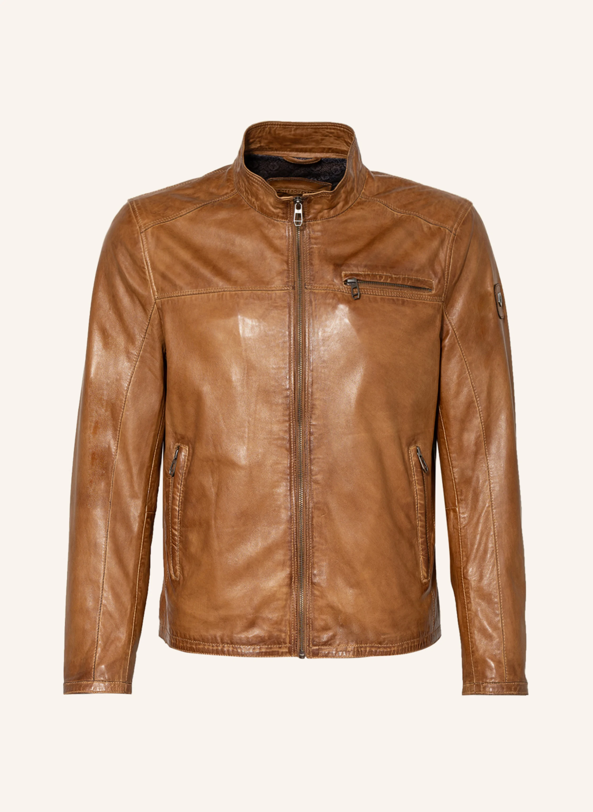 MILESTONE Leather jacket MS-MARCO in cognac