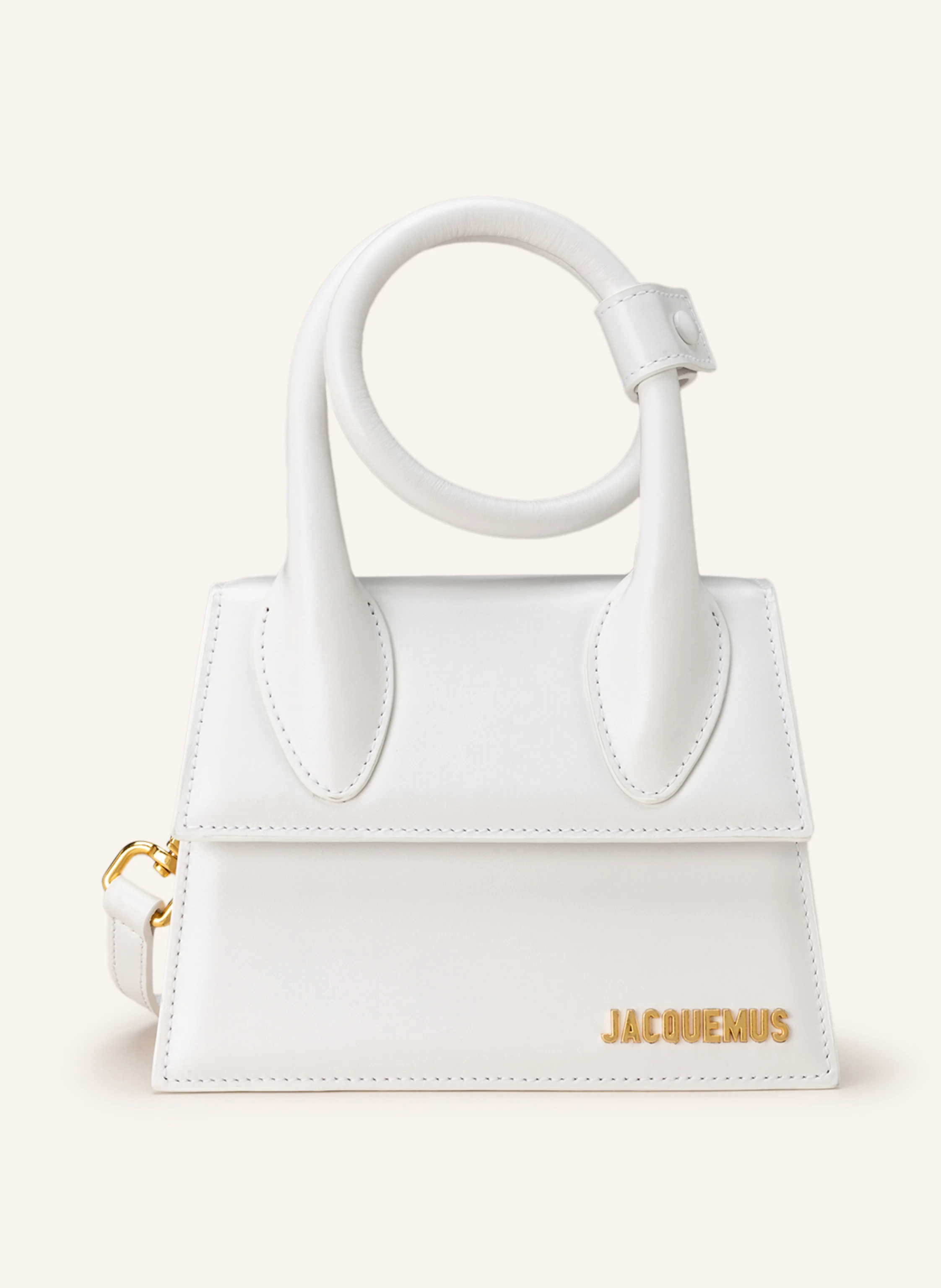 JACQUEMUS ラタンポーチ ベージュ/ホワイト JACQUEMUS ラタンポーチ ベージュ/ホワイト
