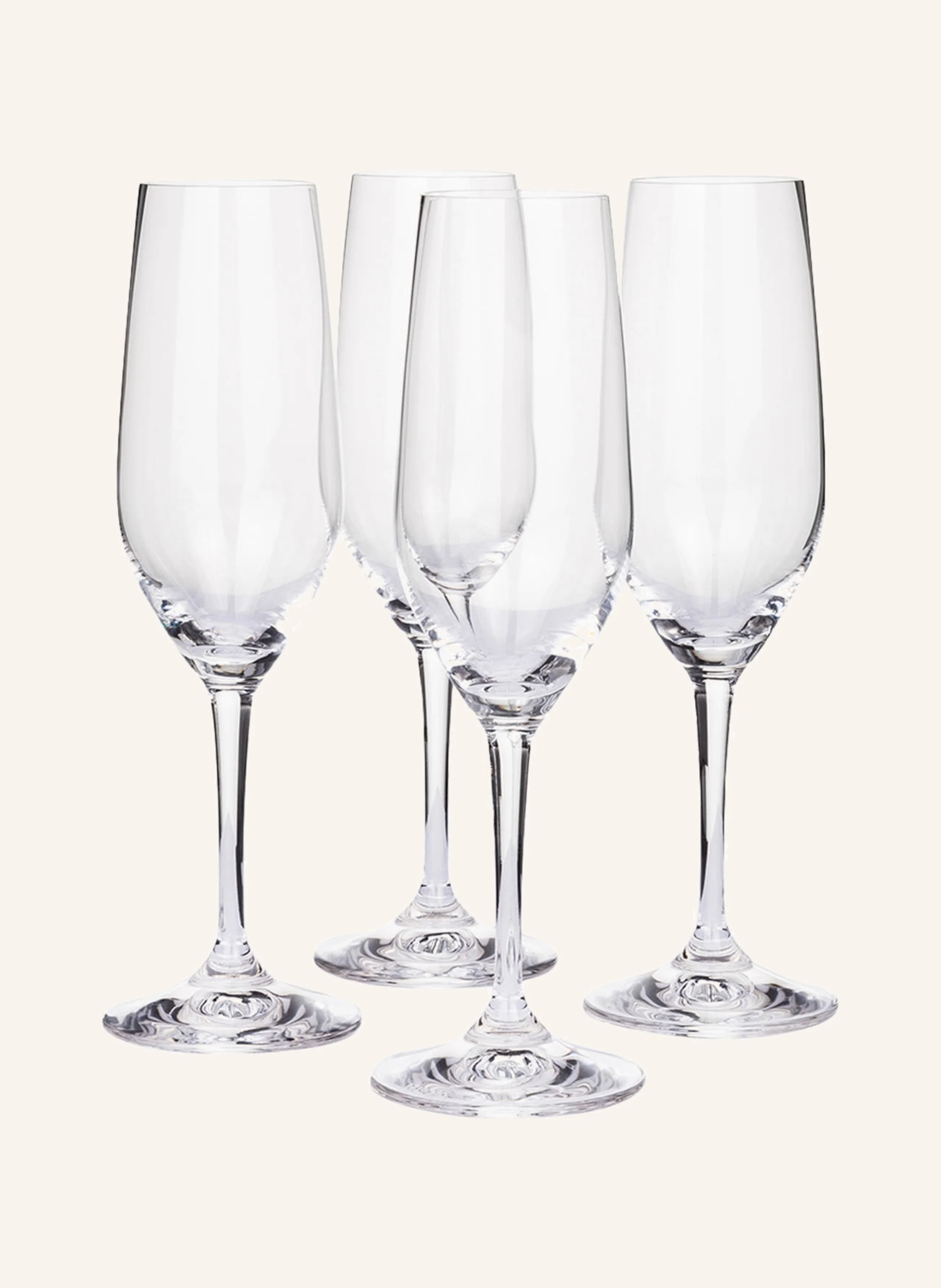 RIEDEL 4er-Set Champagnergläser VIVANT CHAMPAGNE Volumen: 290 ml in transparent