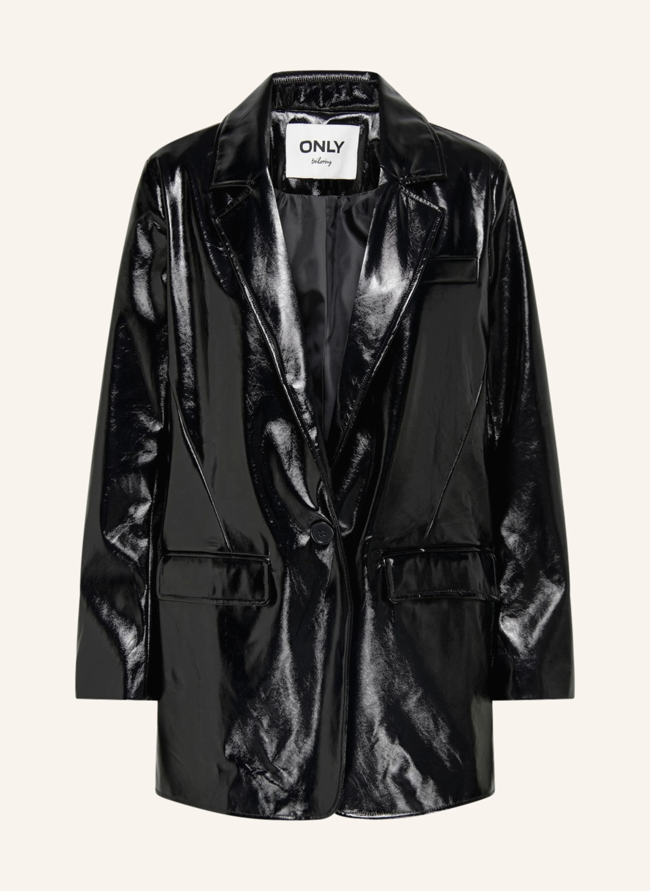 ONLY Blazer in leather look in black