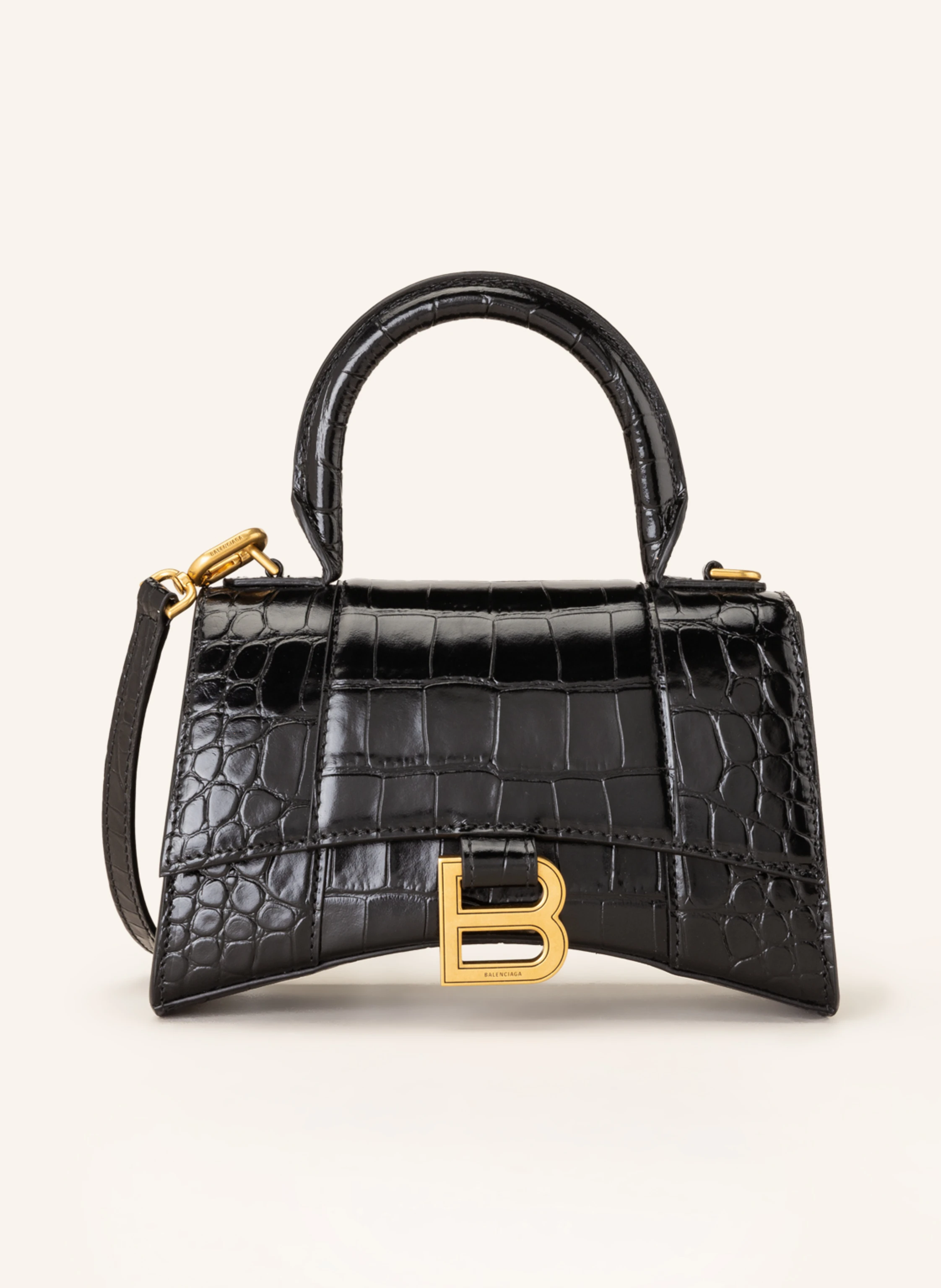 BALENCIAGA Torebka HOURGLASS XS kolor czarny