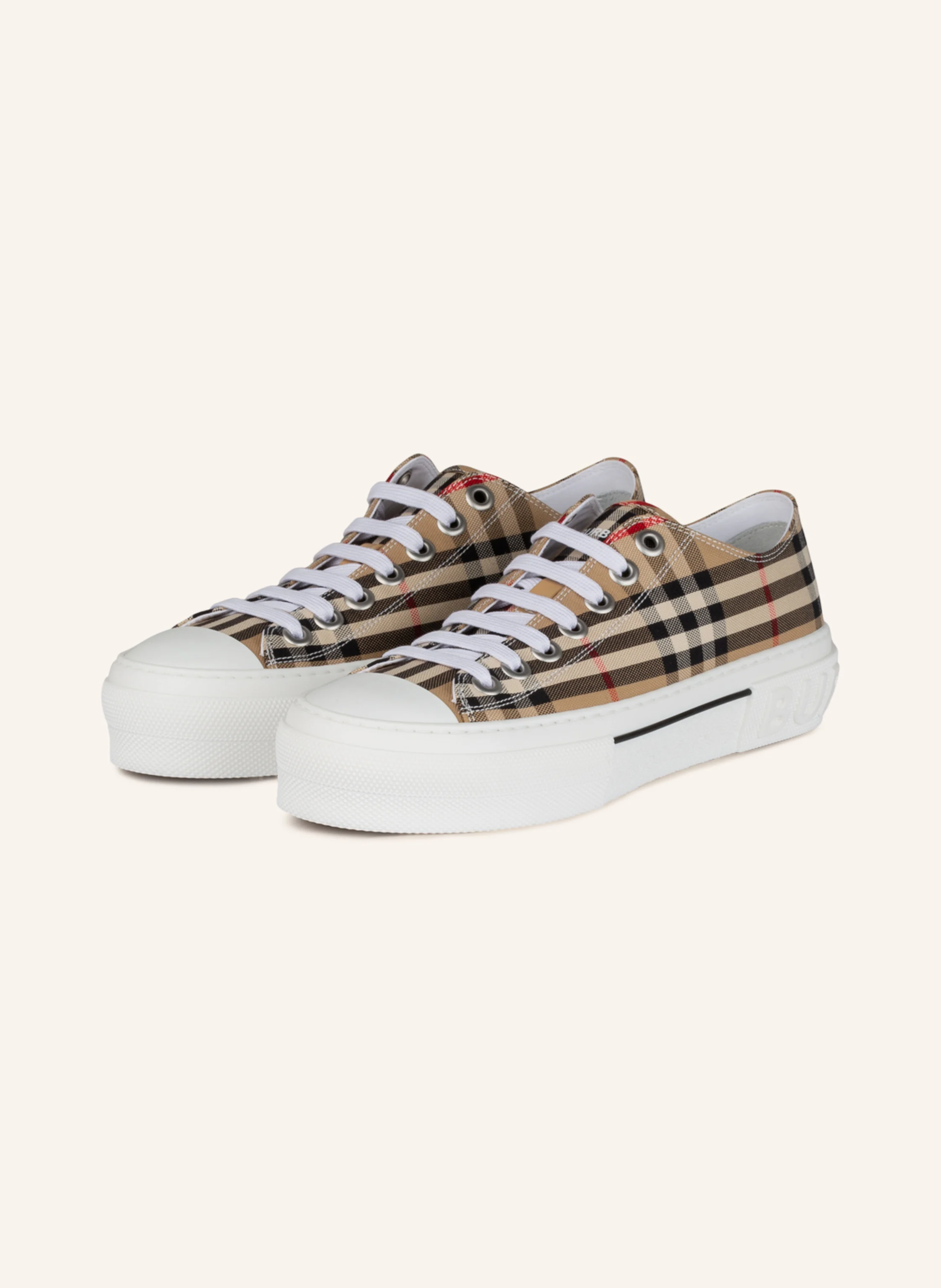 BURBERRY Sneakers JACK in beige/ black/ red