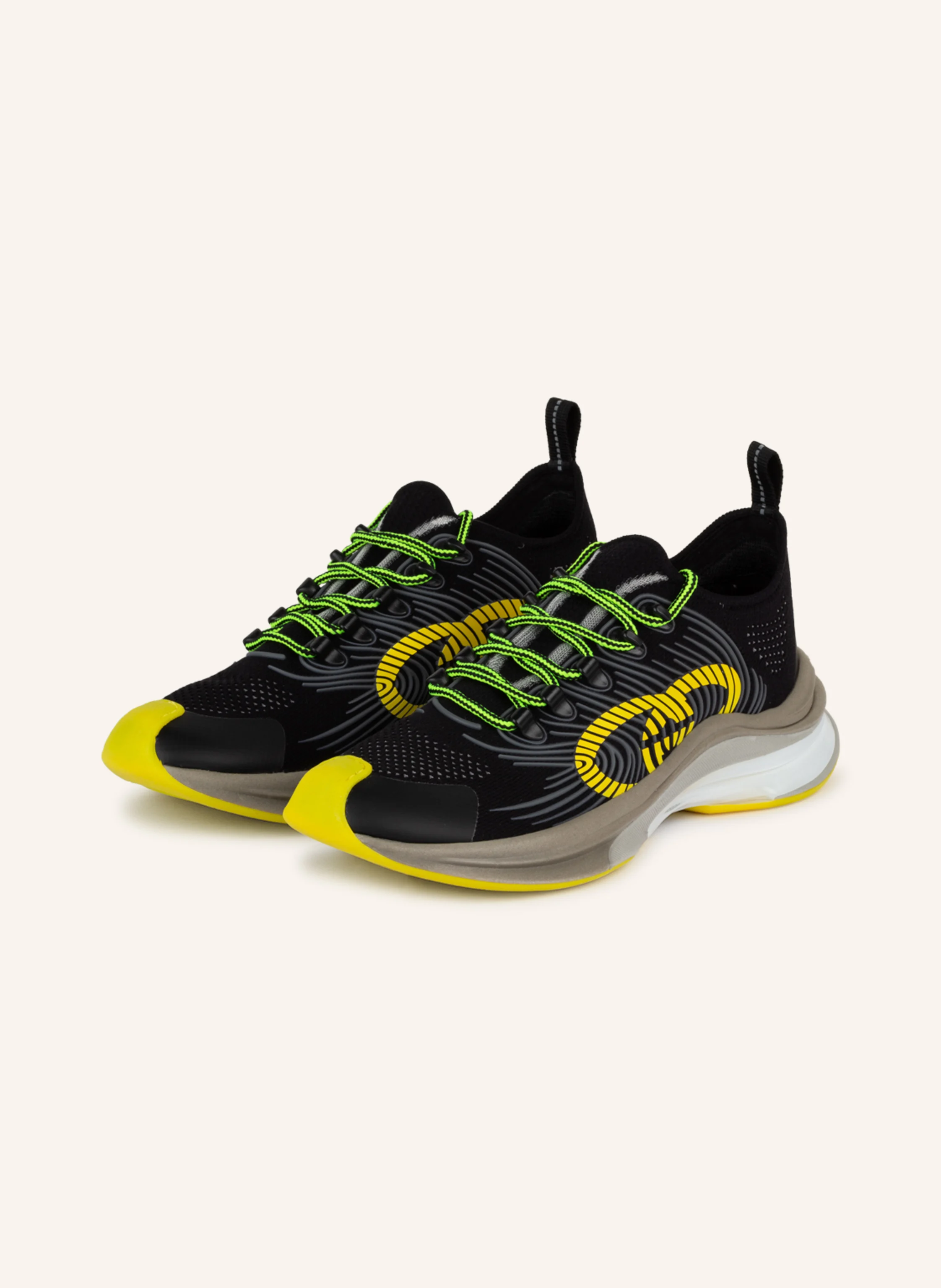 GUCCI Sneakers RUN in black / yellow / gray display picture 1