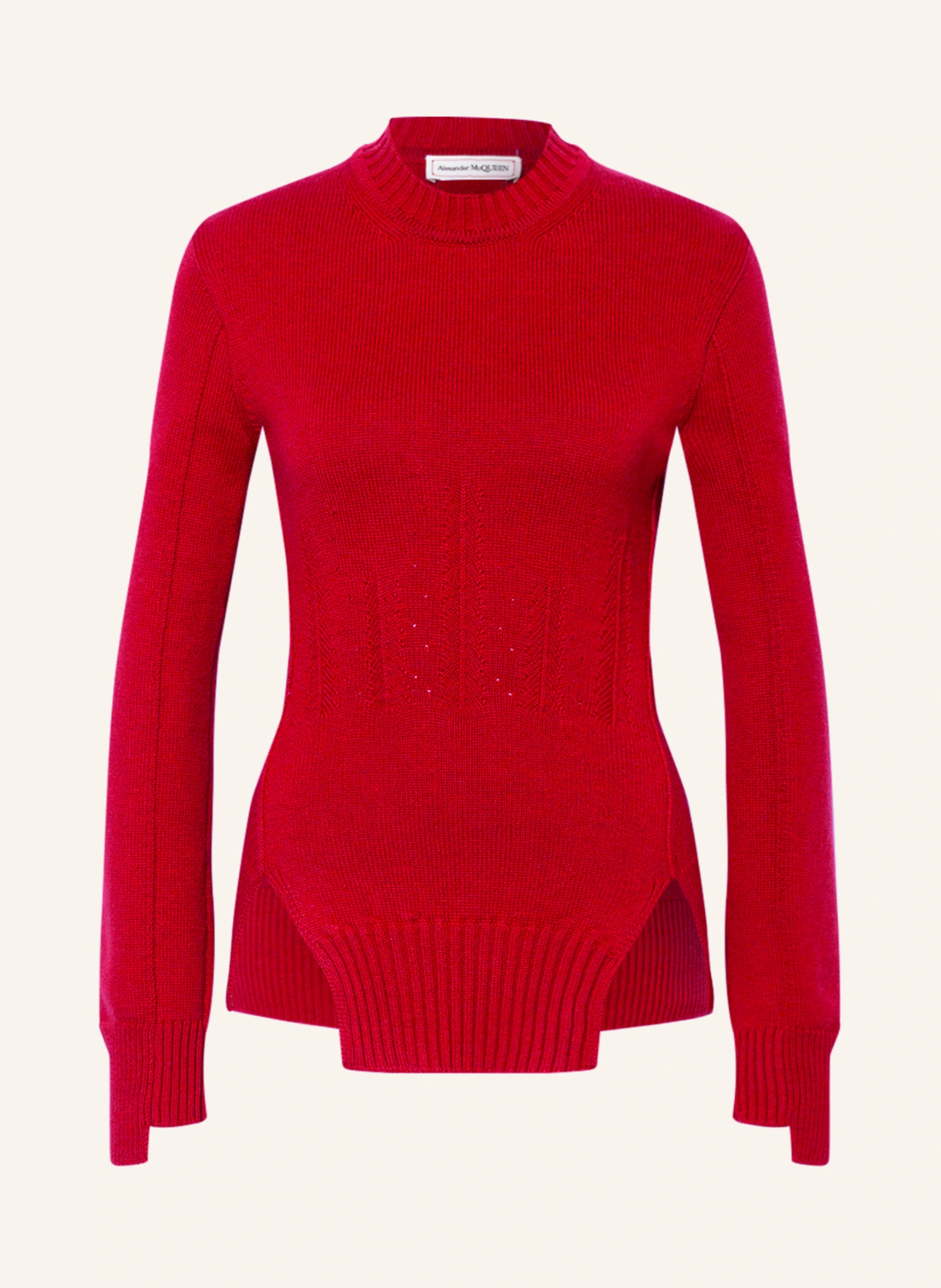 【送料&関税込】Alexander McQueen Sand Cashmere Sweater ALEXANDER MCQUEEN Crew-Neck Cashmere Sweater in Blue | endource