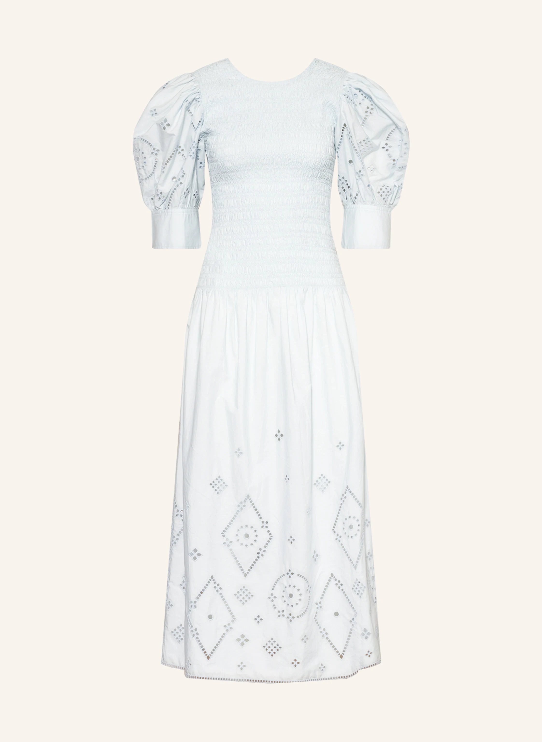 knee length dresses for ladies Yves Blue Lace Dress with Asymmetrical Hem main image 0