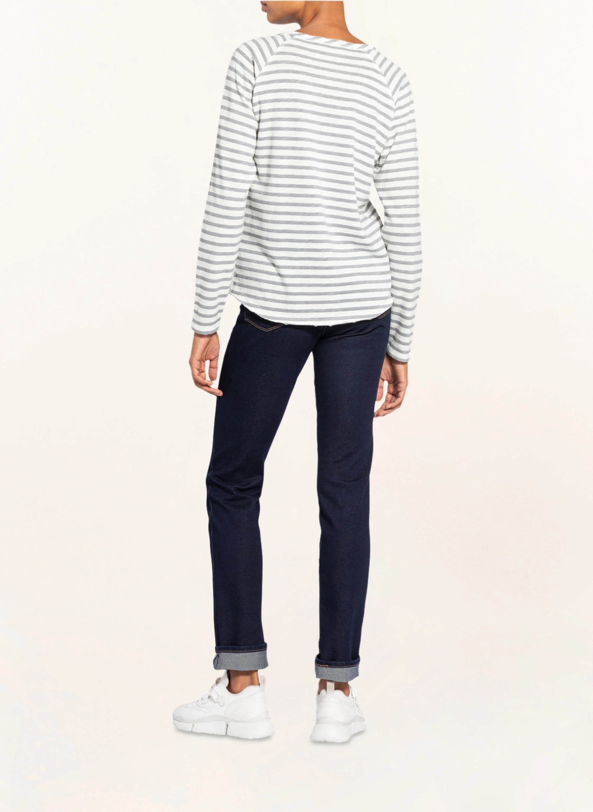 Smith & Soul Long sleeve shirt: WHITE / GRAY