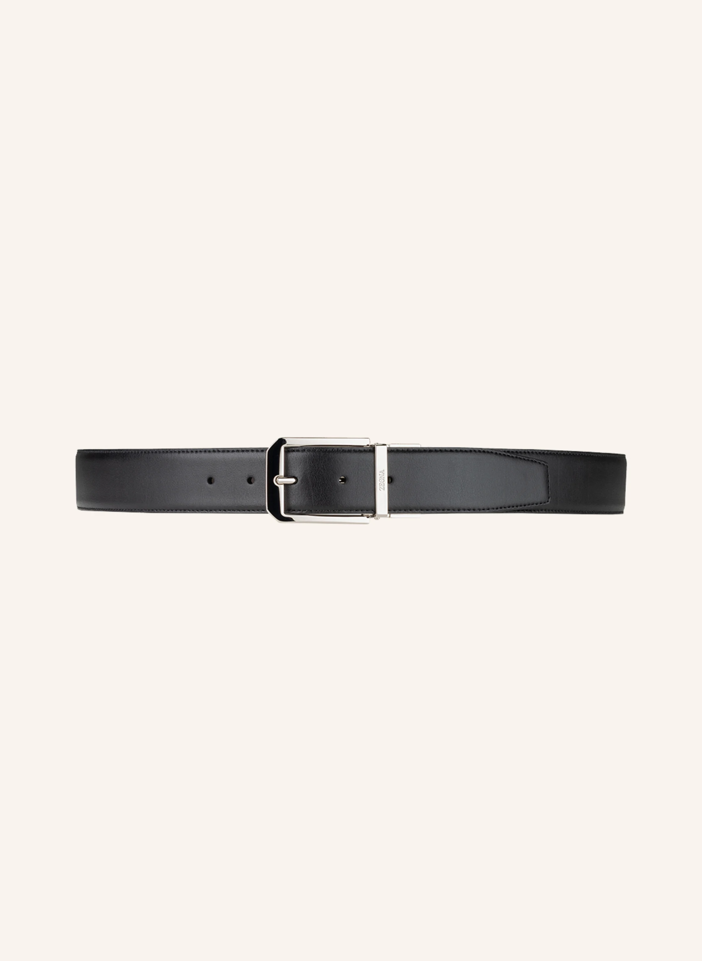 ZEGNA Reversible leather belt: BLACK