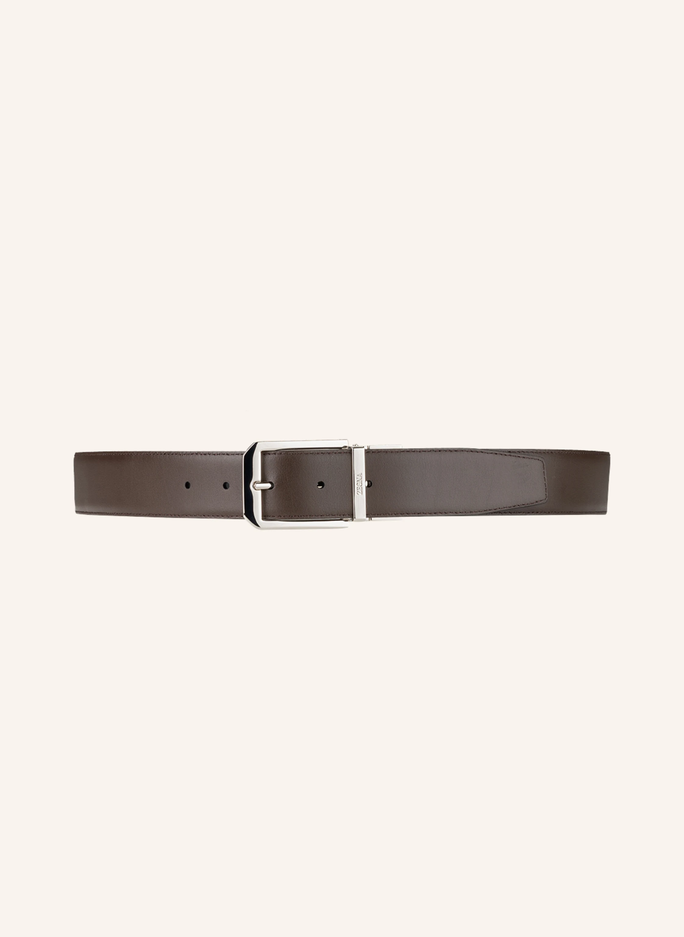 ZEGNA Reversible leather belt: BLACK