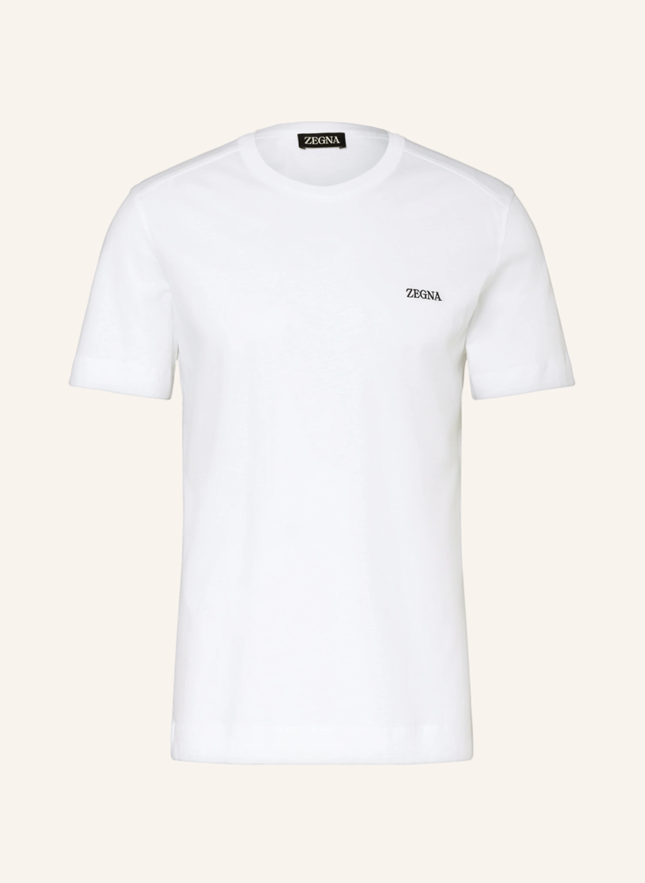 【ZEGNA】ロゴコットンジャージーTシャツ ホワイト Zegna Logo cotton jersey T-shirt Zegna