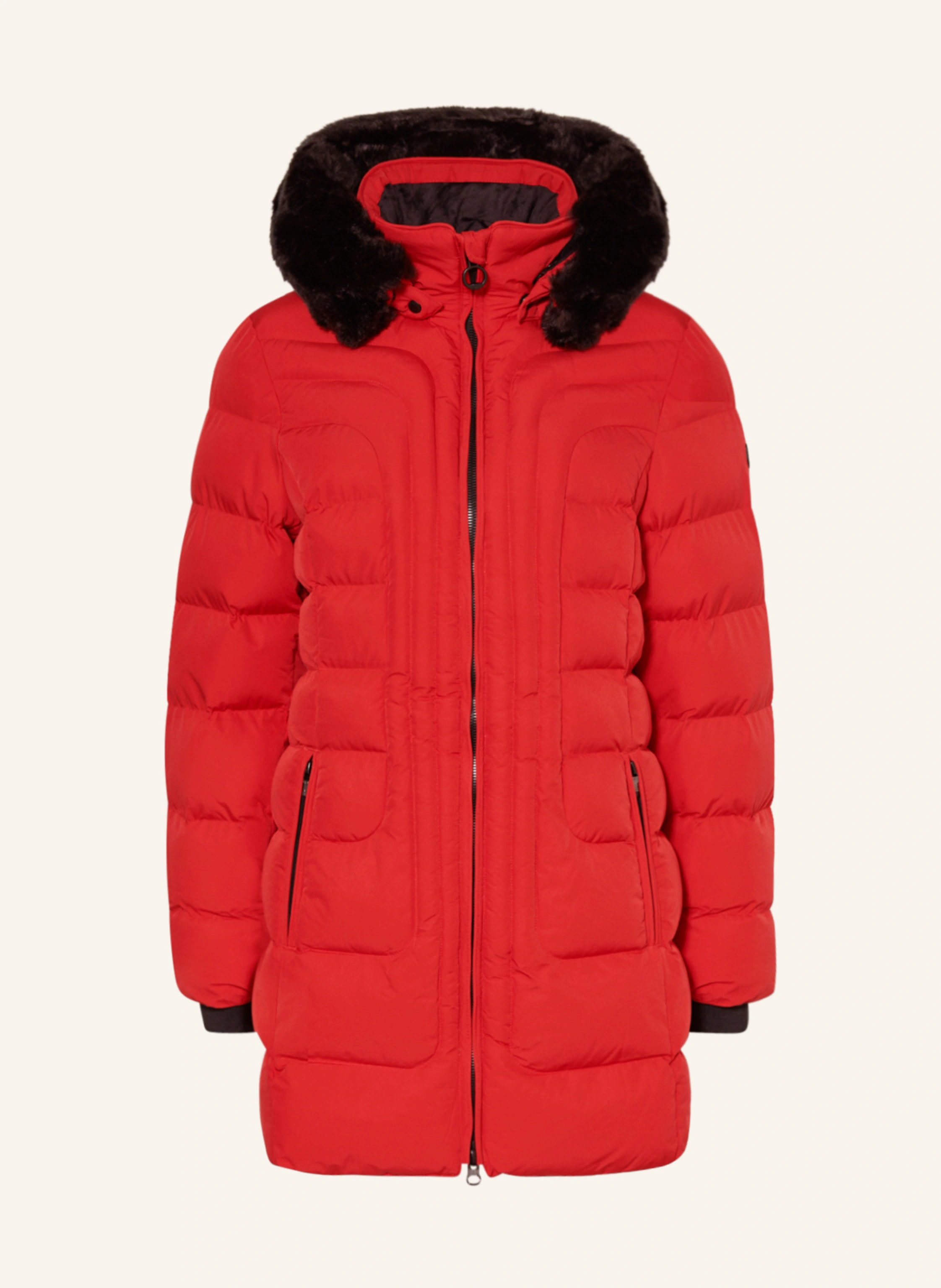 WELLENSTEYN BELVITESSE LONG quilted coat with detachable faux fur