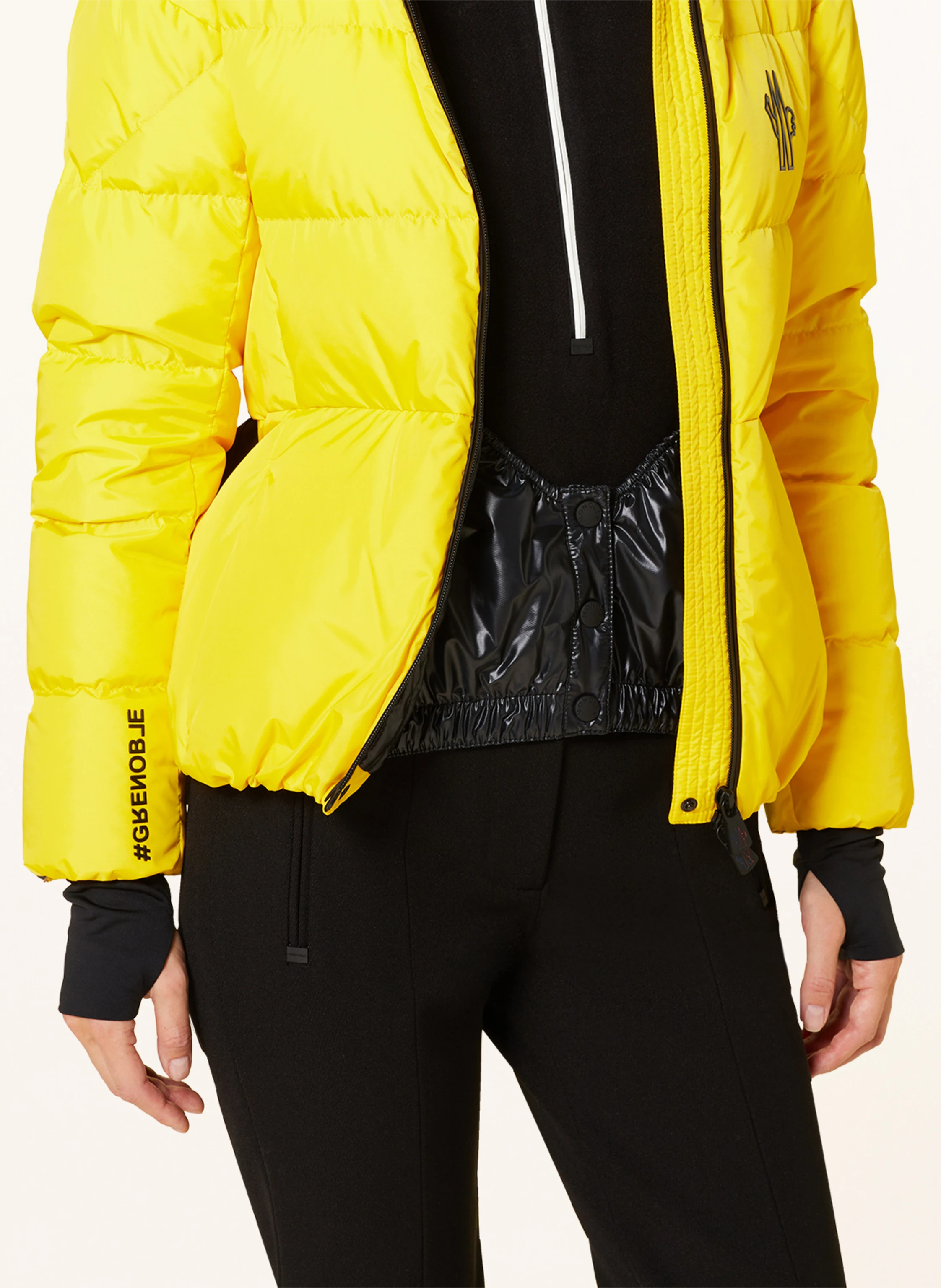 Palm Angels Outerwear Moncler Gelb Skijacke Mit Kapuze Und XXL