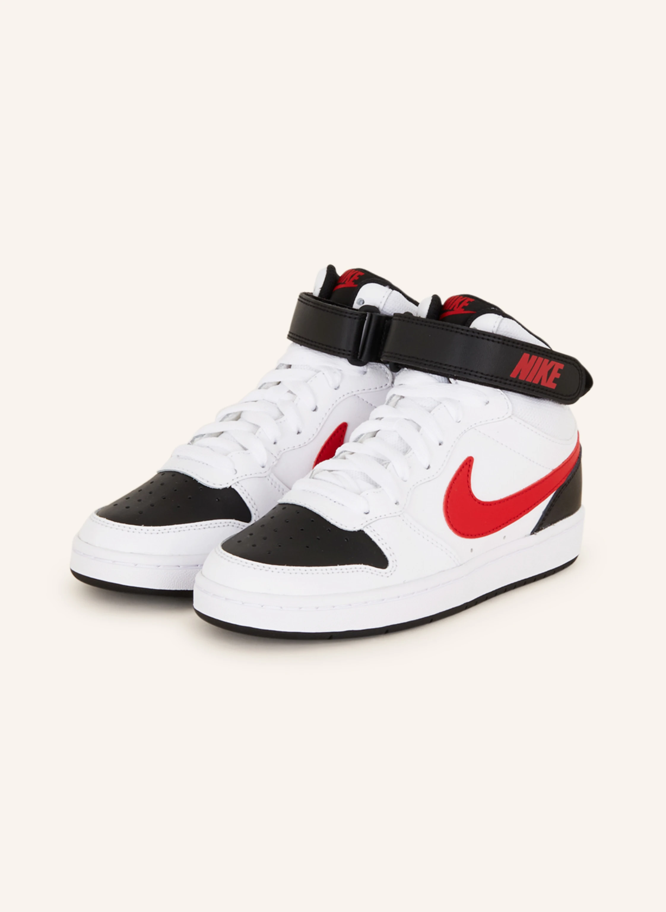 Nike Baskets montantes COURT BOROUGH MID en blanc/ rouge/ noir