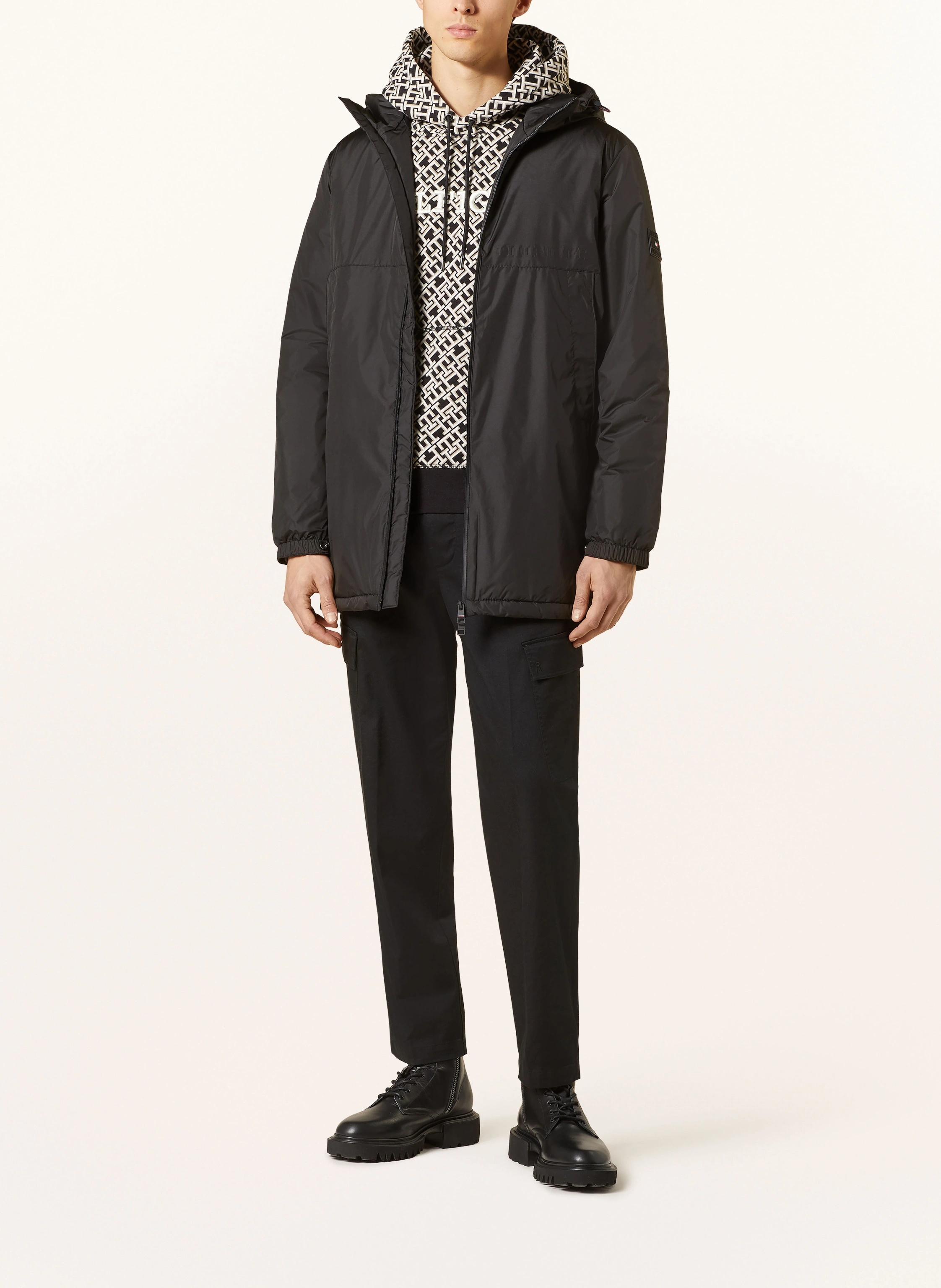 TOMMY HILFIGER Parkas PORTLAND: SVART