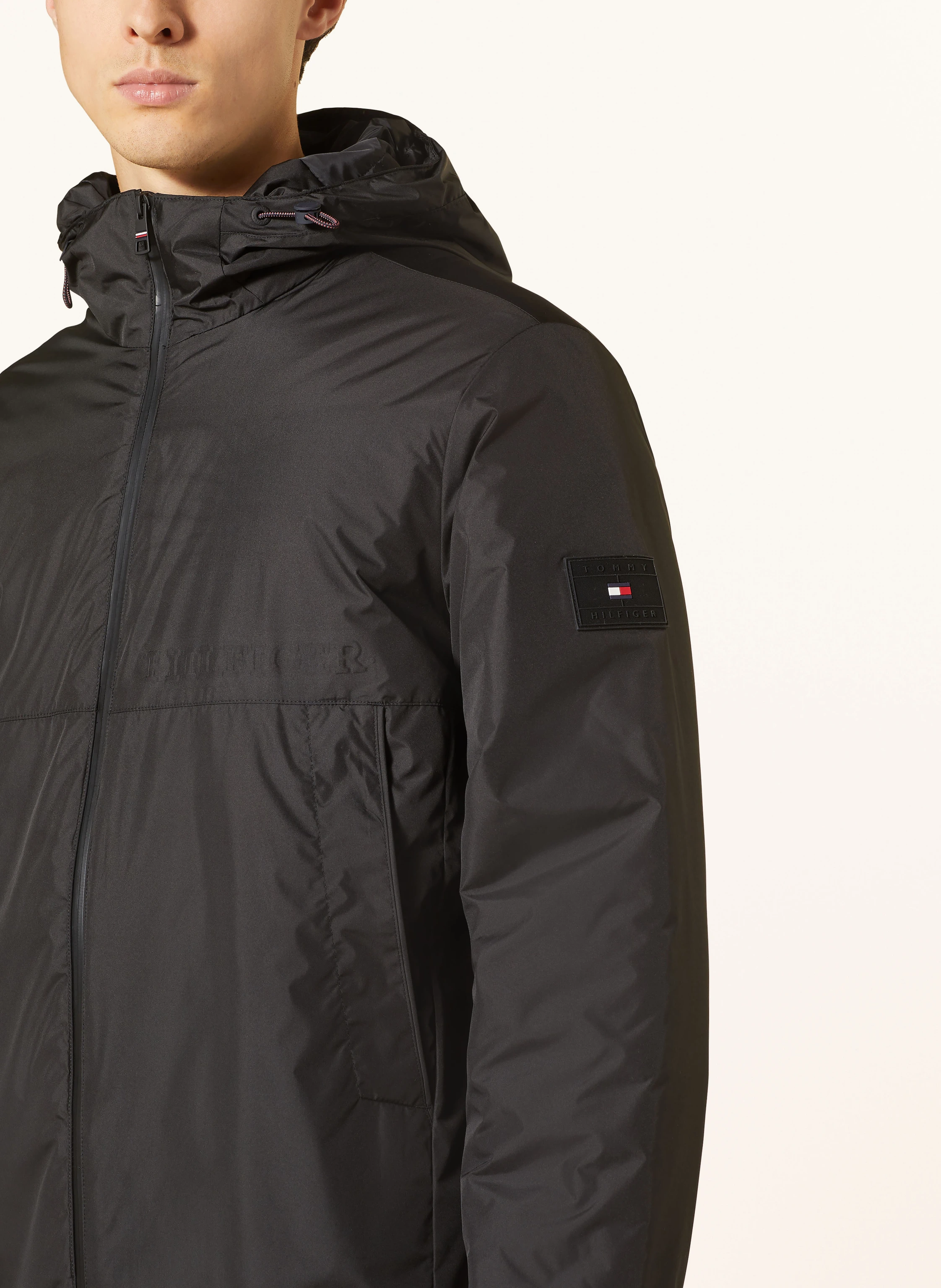 TOMMY HILFIGER Parkas PORTLAND: SVART