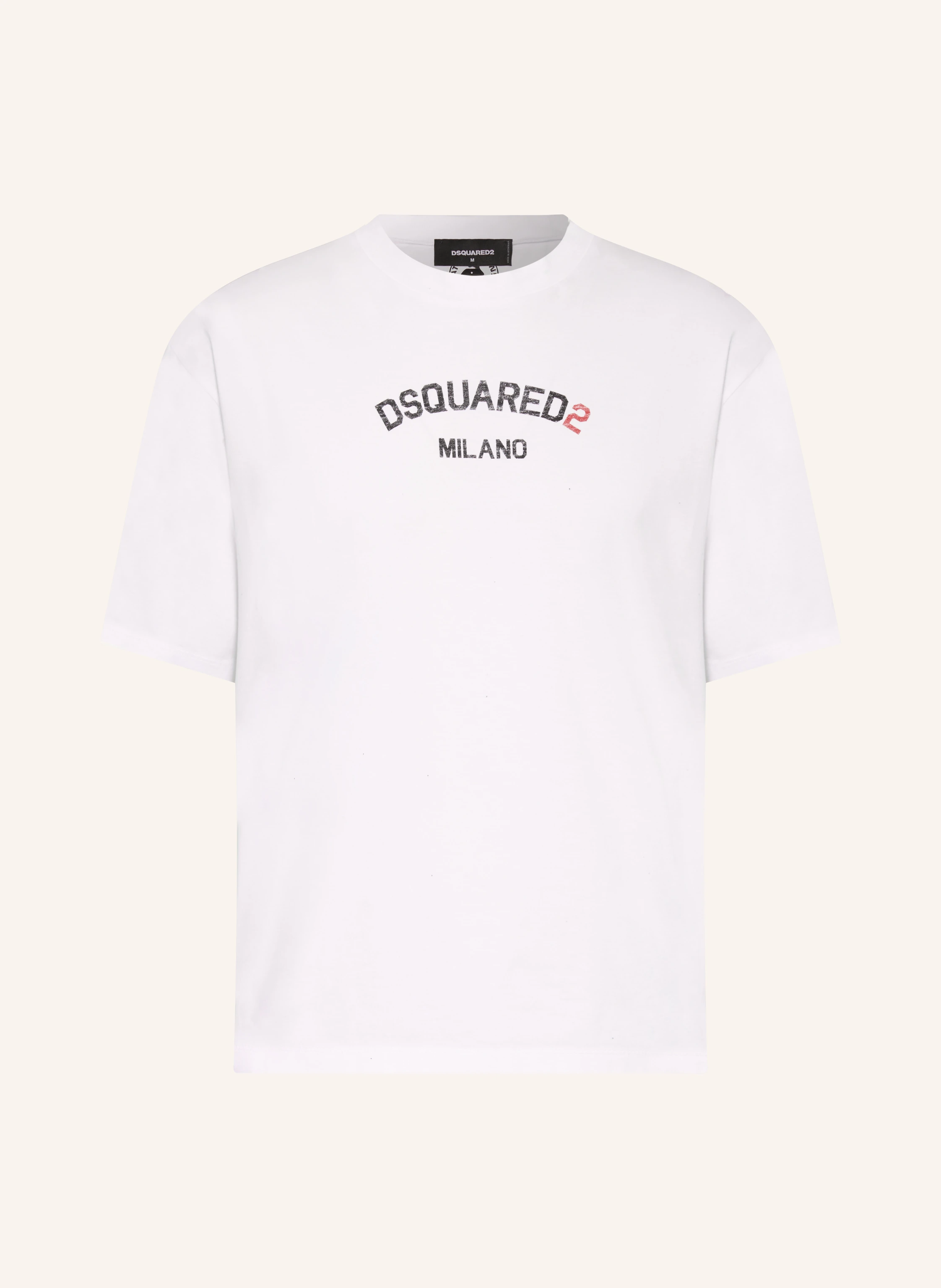 DSQUARED2 T-shirt MILANO in white/ black