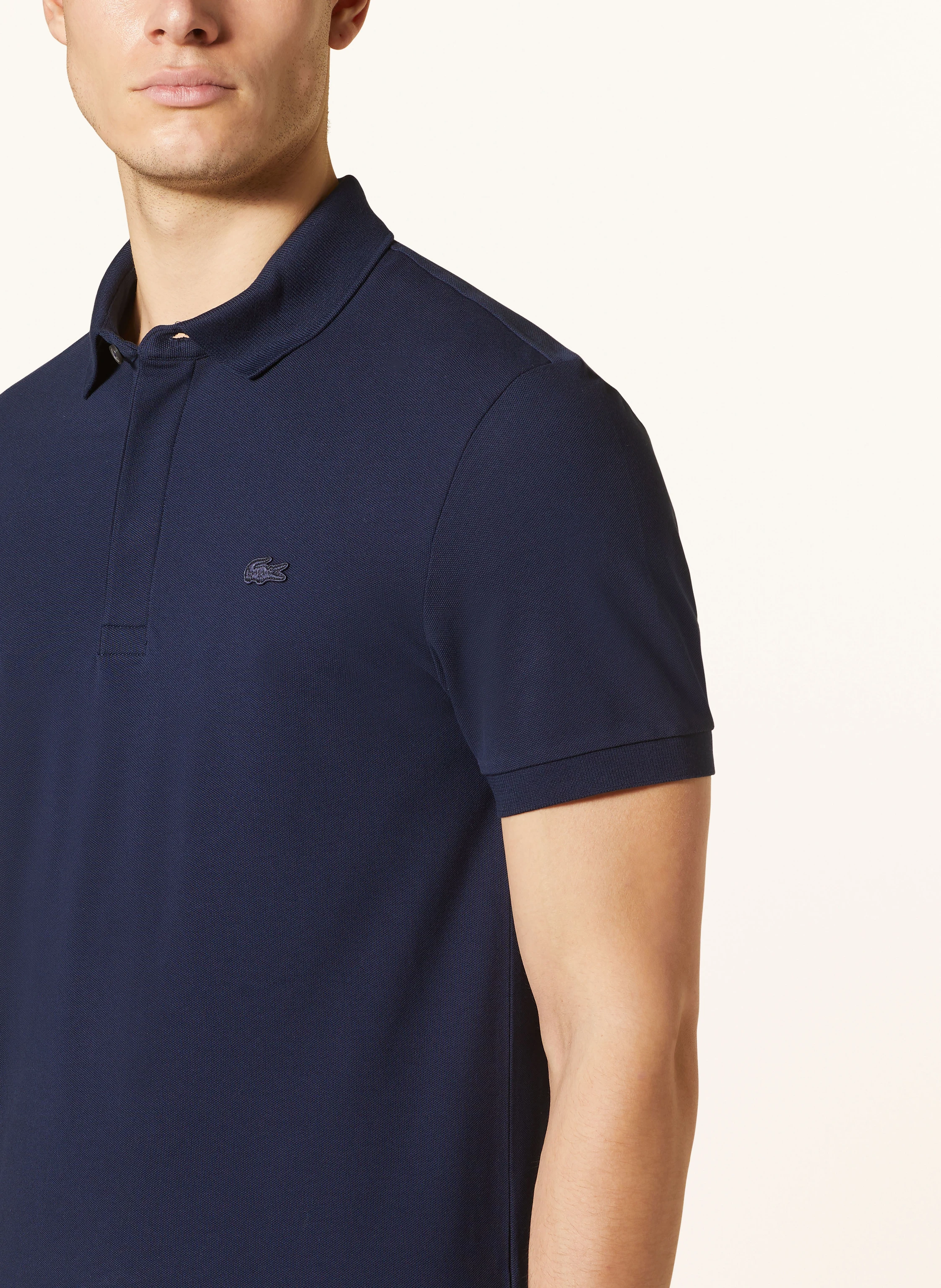 LACOSTE Piqué polo shirt: DARK BLUE
