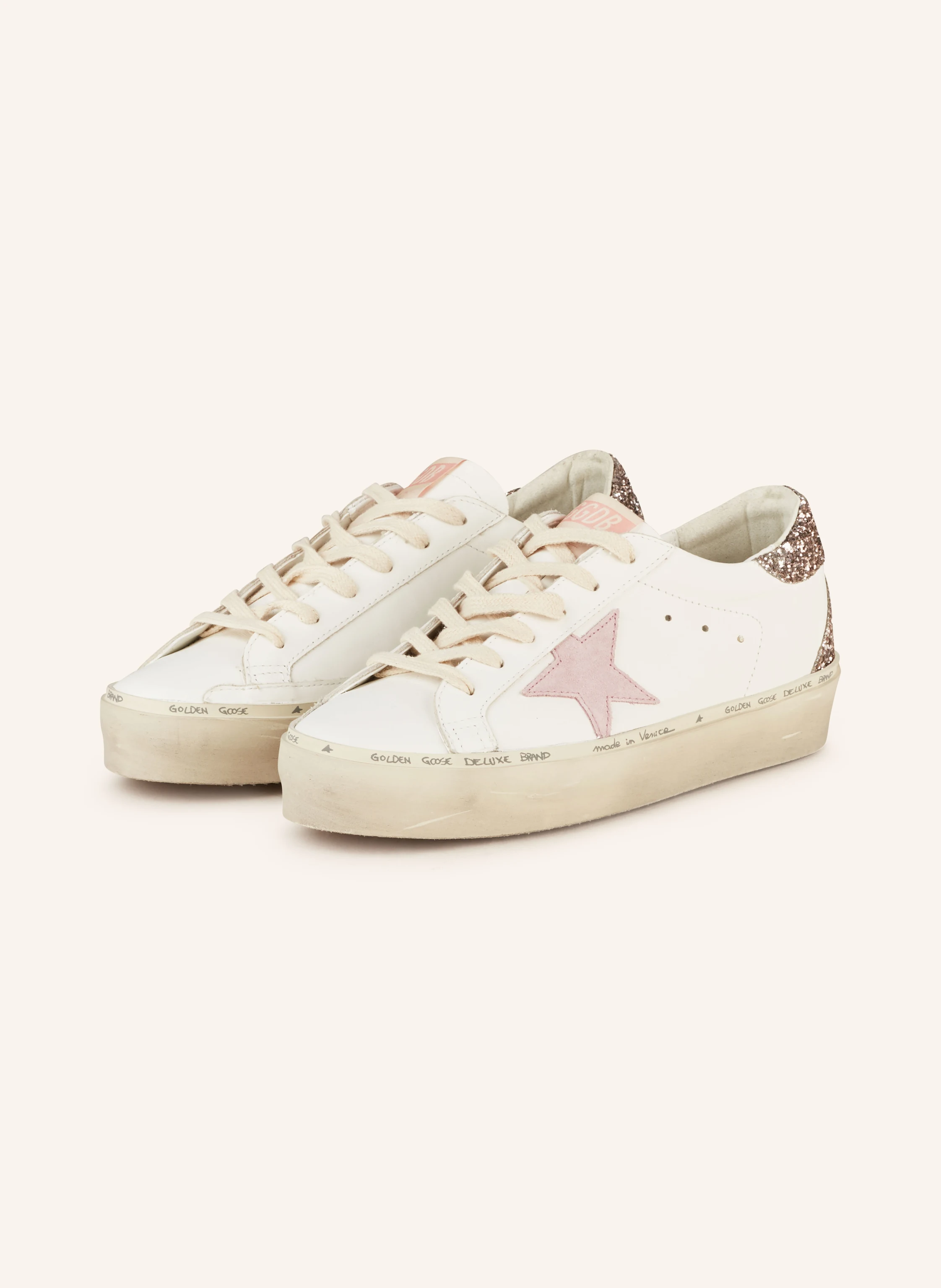 GOLDEN GOOSE Sneakersy HI STAR kolor biały/ różowy