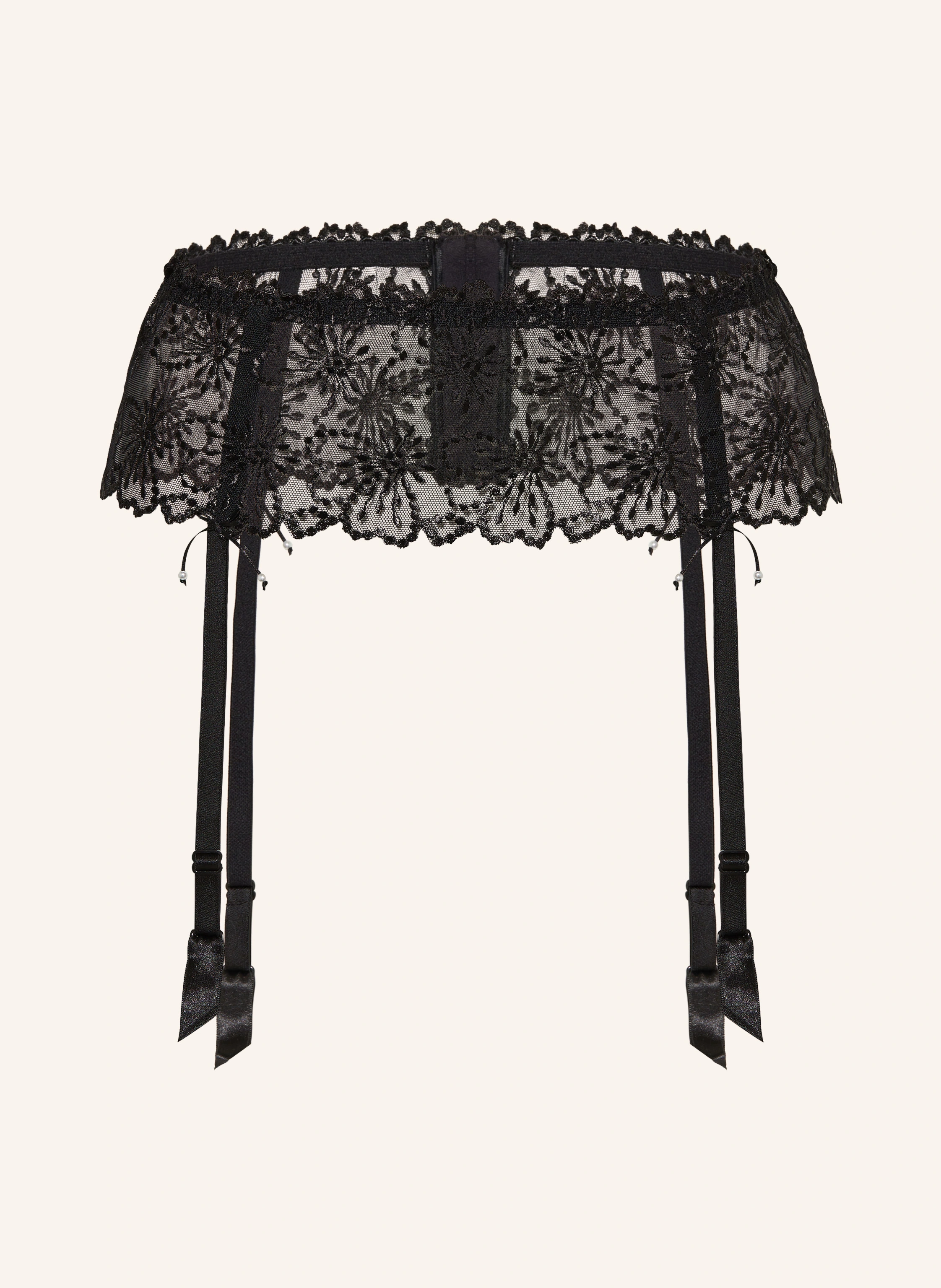 MARIE JO Garter belts JANE with decorative beads in black MARIE JO Garter belts JANE with decorative beads in black