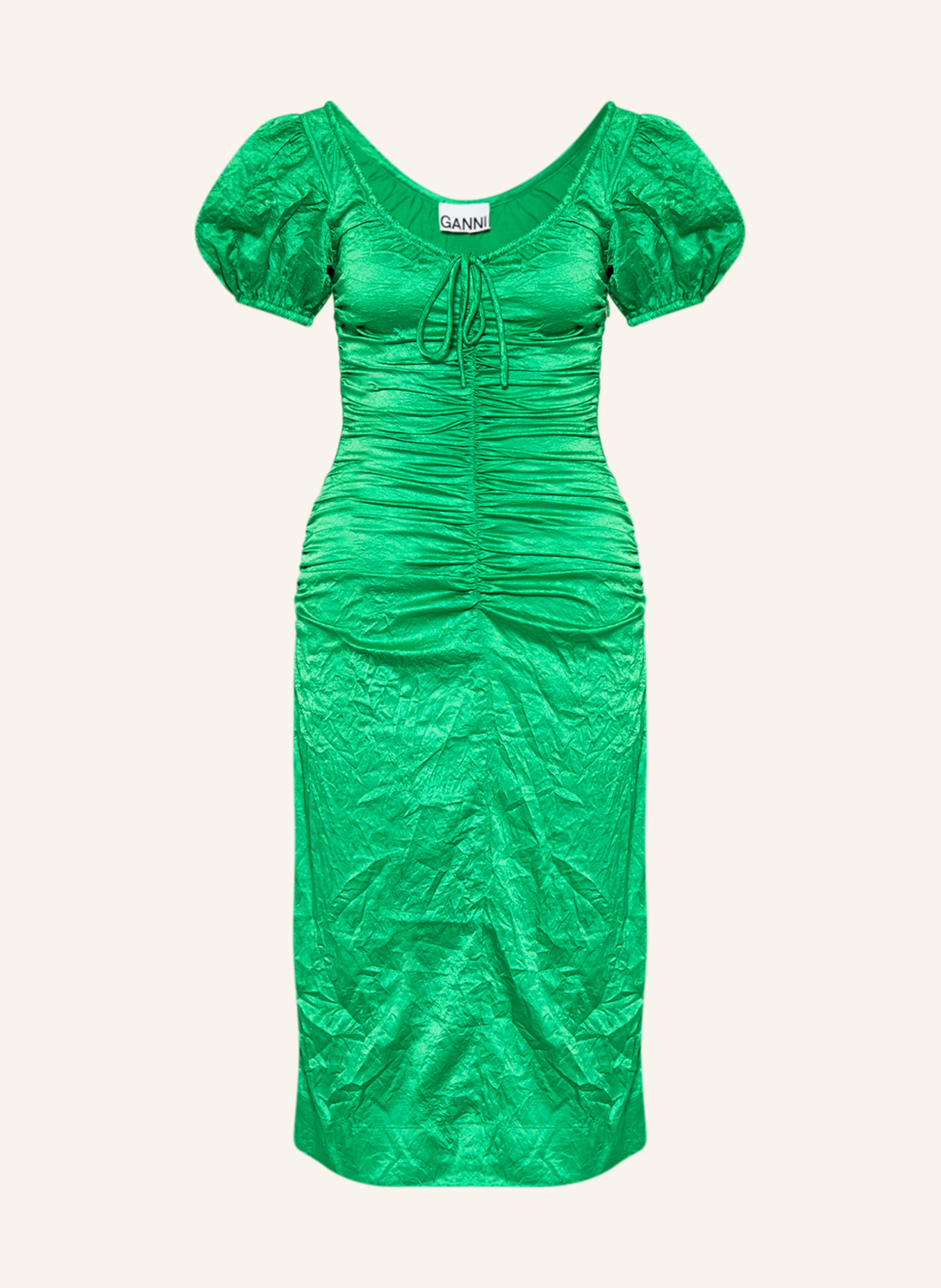 ganni neon green dress GANNI 