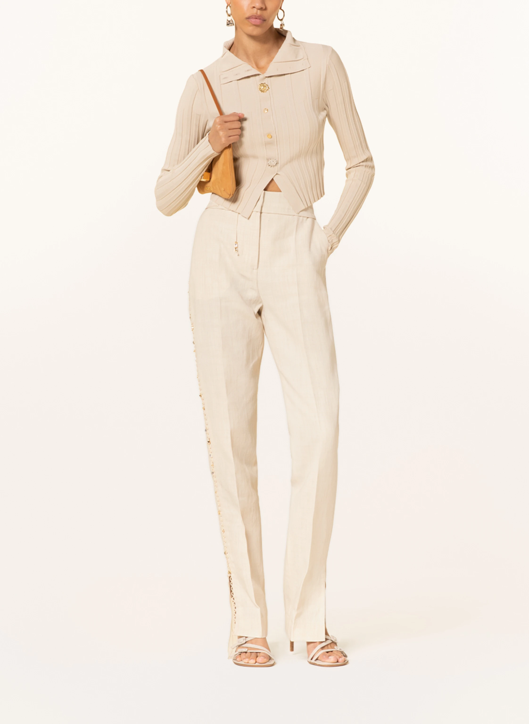 パンツ JACQUEMUS LINEN TIBAU PANTS Le Pantalon Tibau linen-blend pants in yellow - Jacquemus