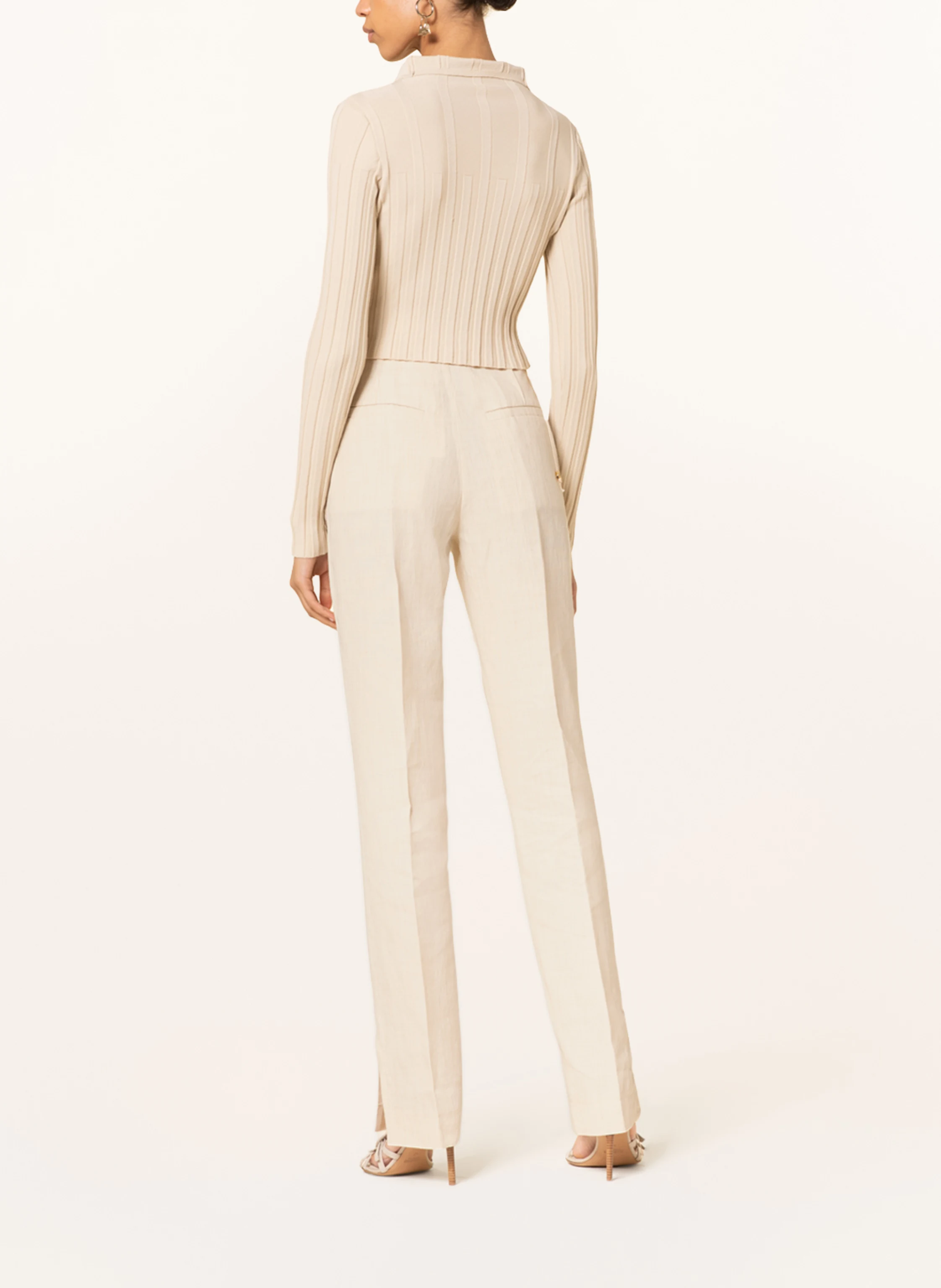 パンツ JACQUEMUS LINEN TIBAU PANTS Le Pantalon Tibau linen-blend pants in yellow - Jacquemus