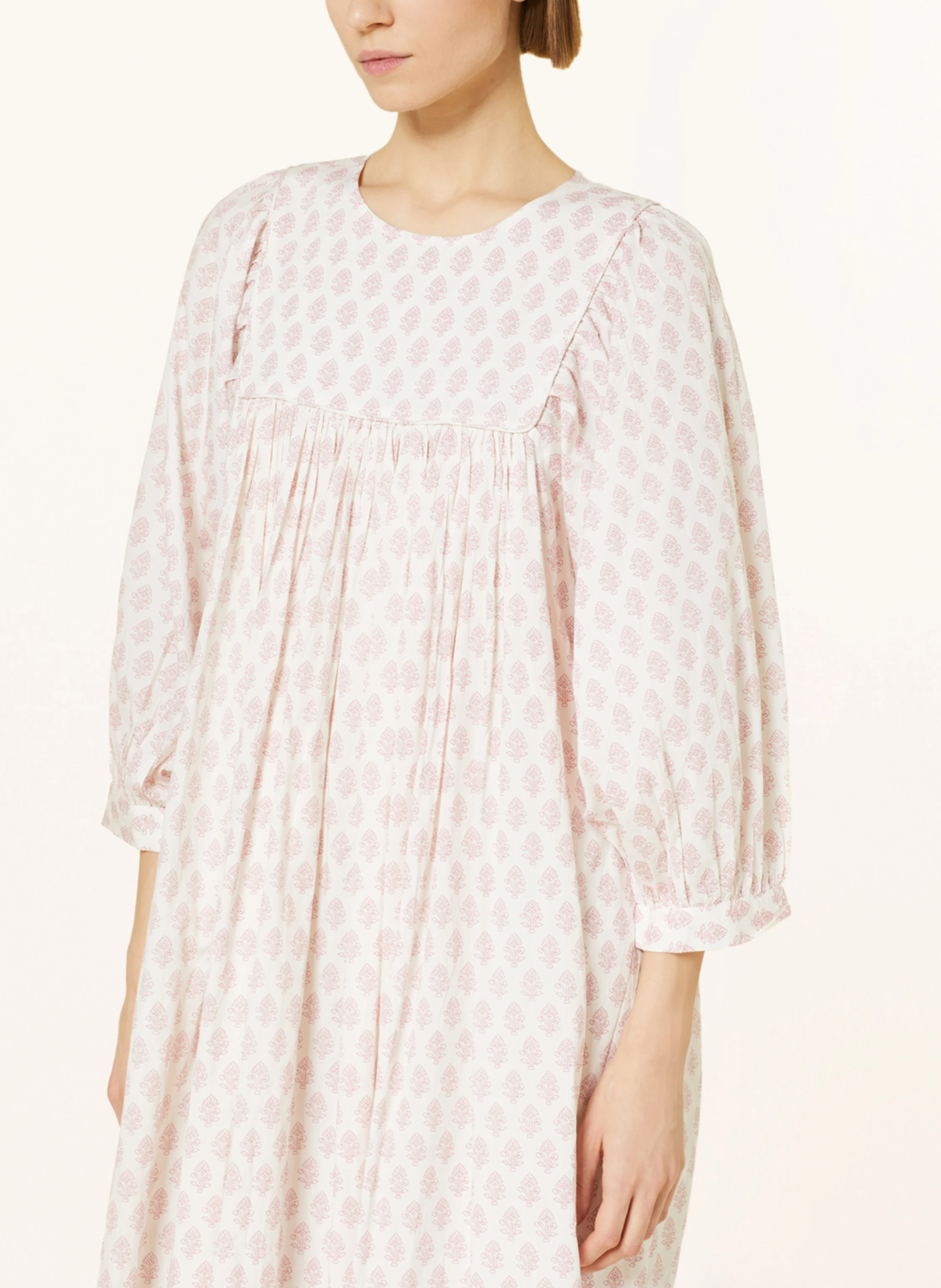 Skall Studio Dress DELPHINE in white/ dusky pink