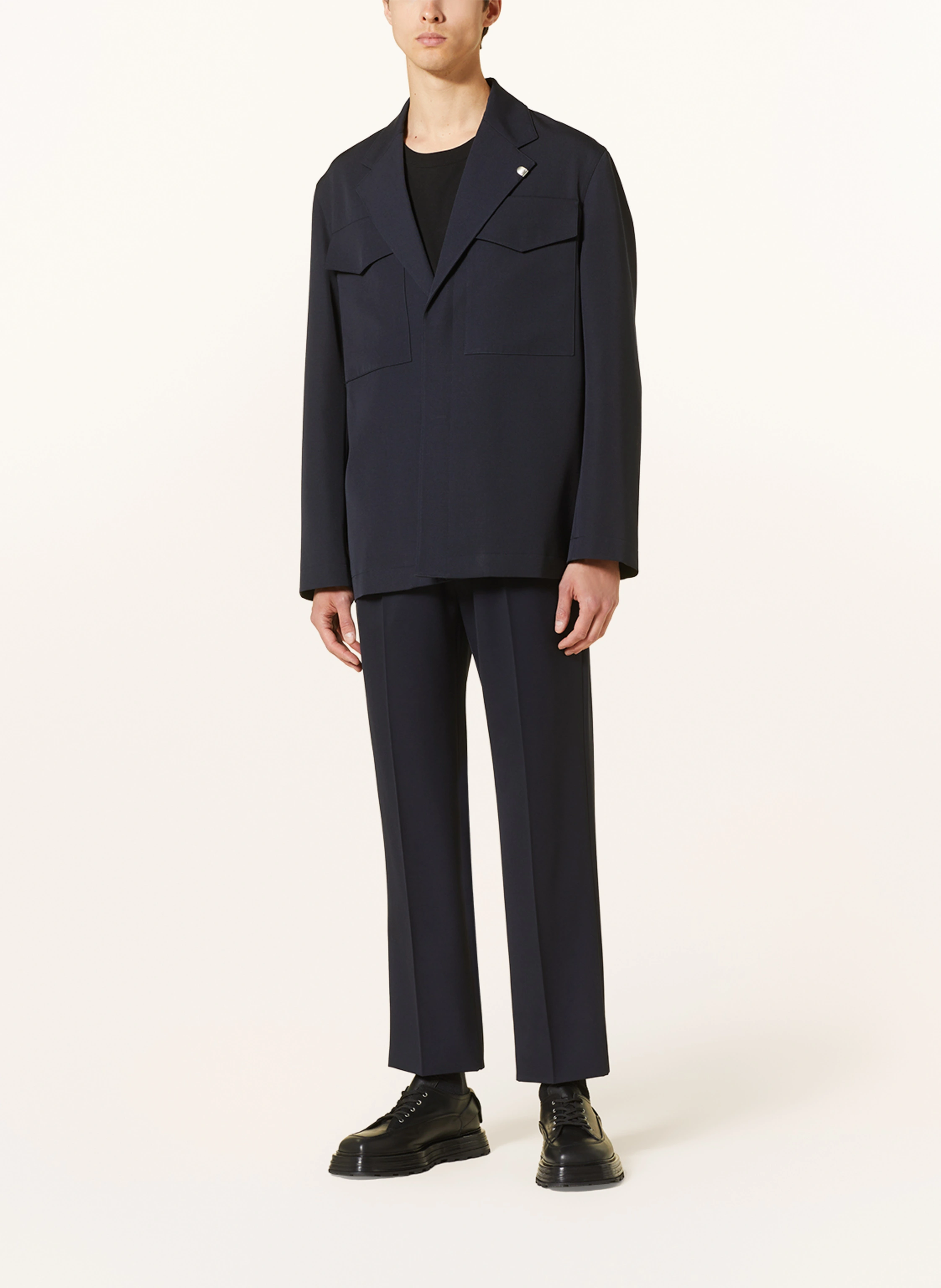 JIL SANDER Tailored jacket comfort fit in dark blue