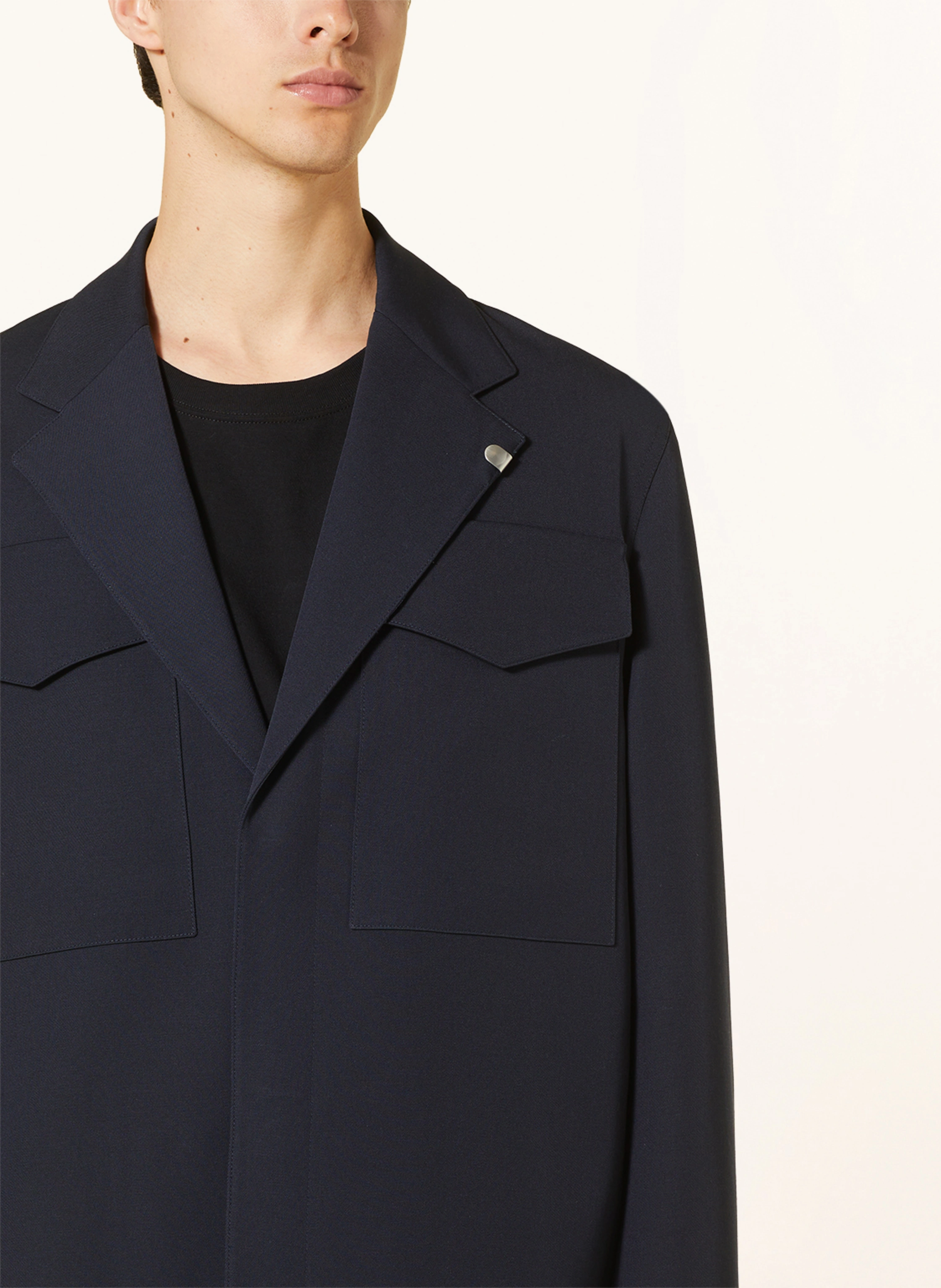 JIL SANDER Tailored jacket comfort fit in dark blue