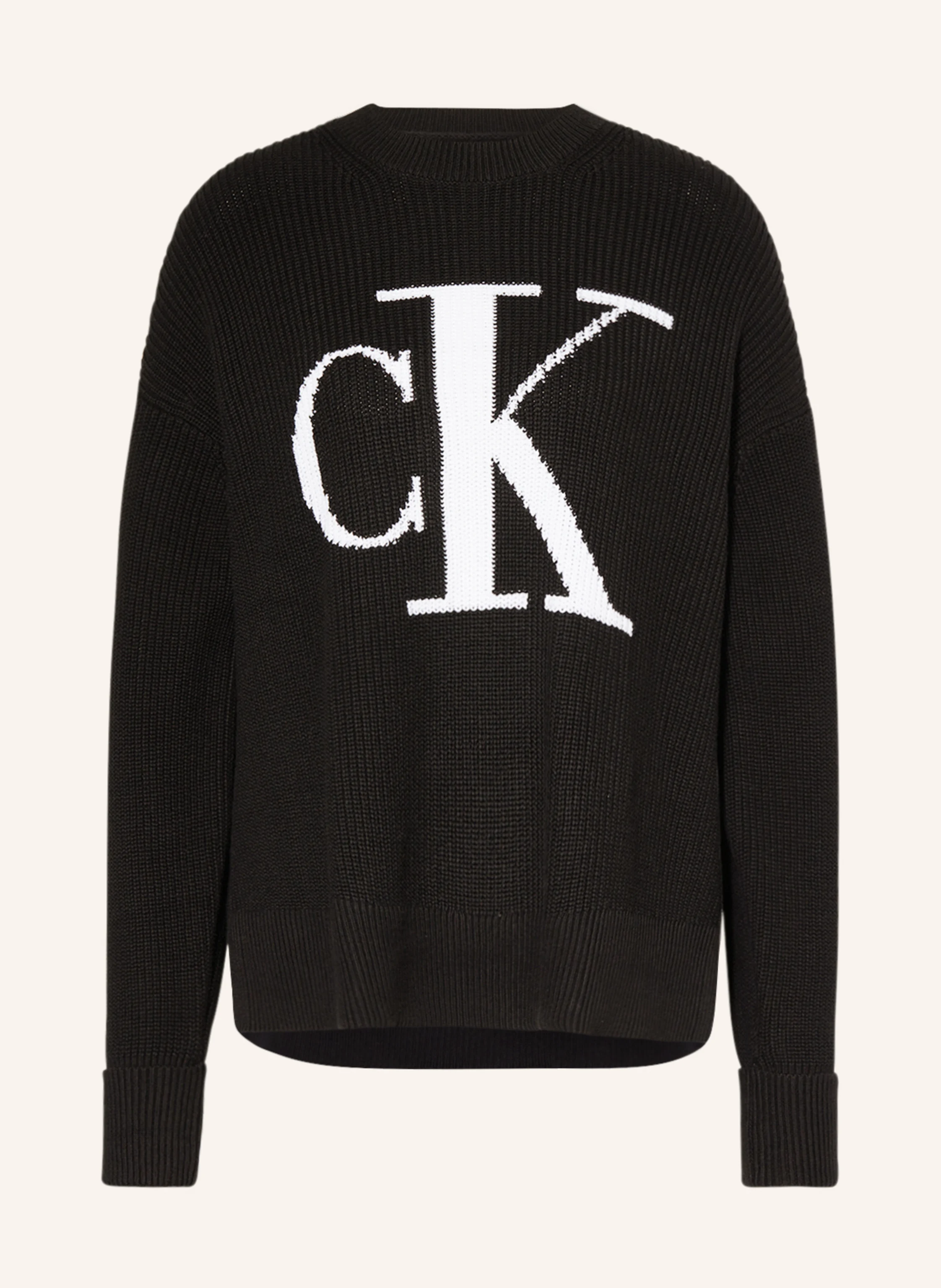Monogram Logo Sweater Black Calvin Klein Sweater Calvin Klein