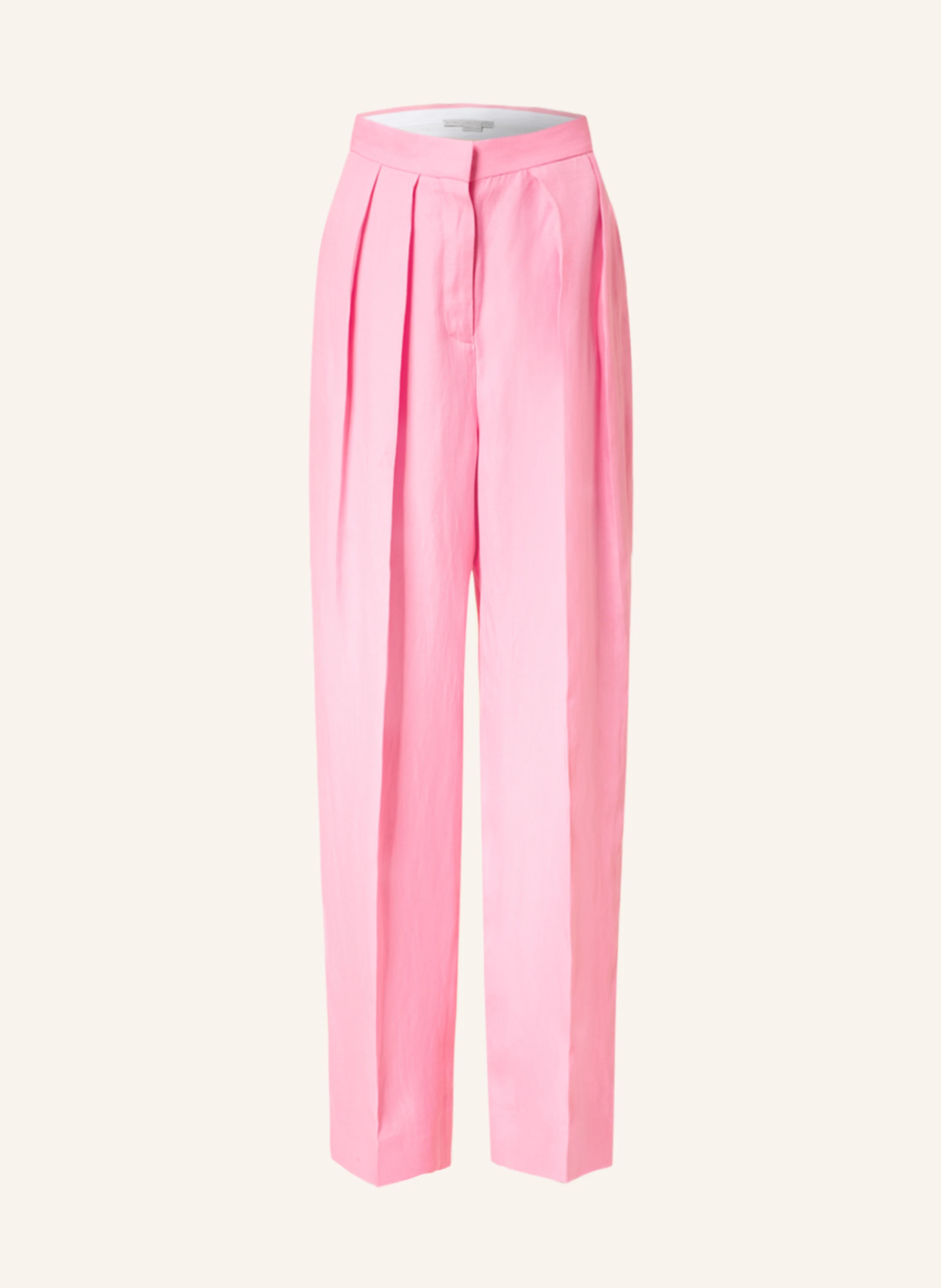 STELLA McCARTNEY Trousers with linen in pink