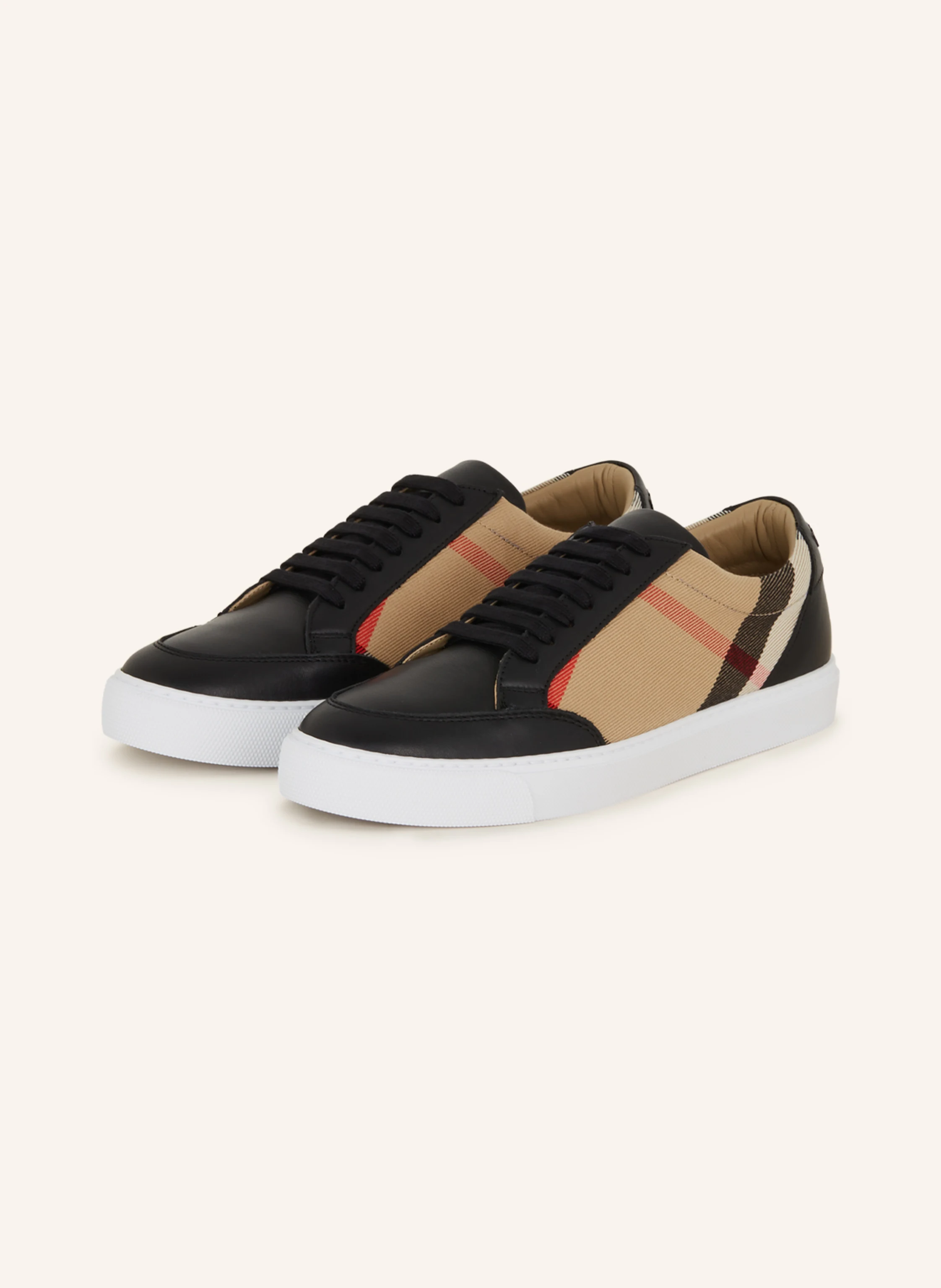 BURBERRY Sneakers NEW SALMOND in black/ camel/ red