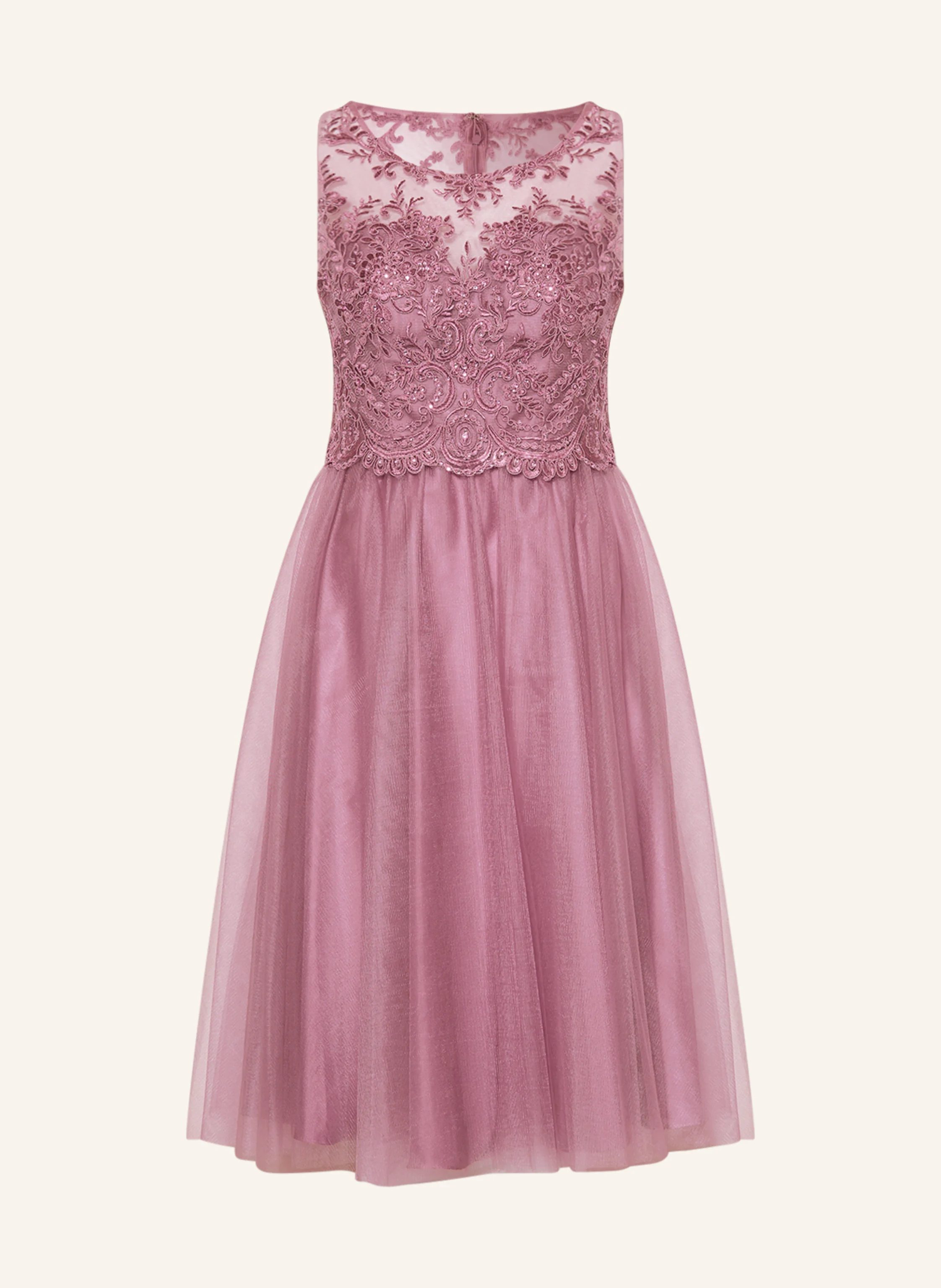 open lace back dress Gina Bacconi Farlyn Crepe and Lace Dress Dusky Pink STT2681 – Izzi of Baslow