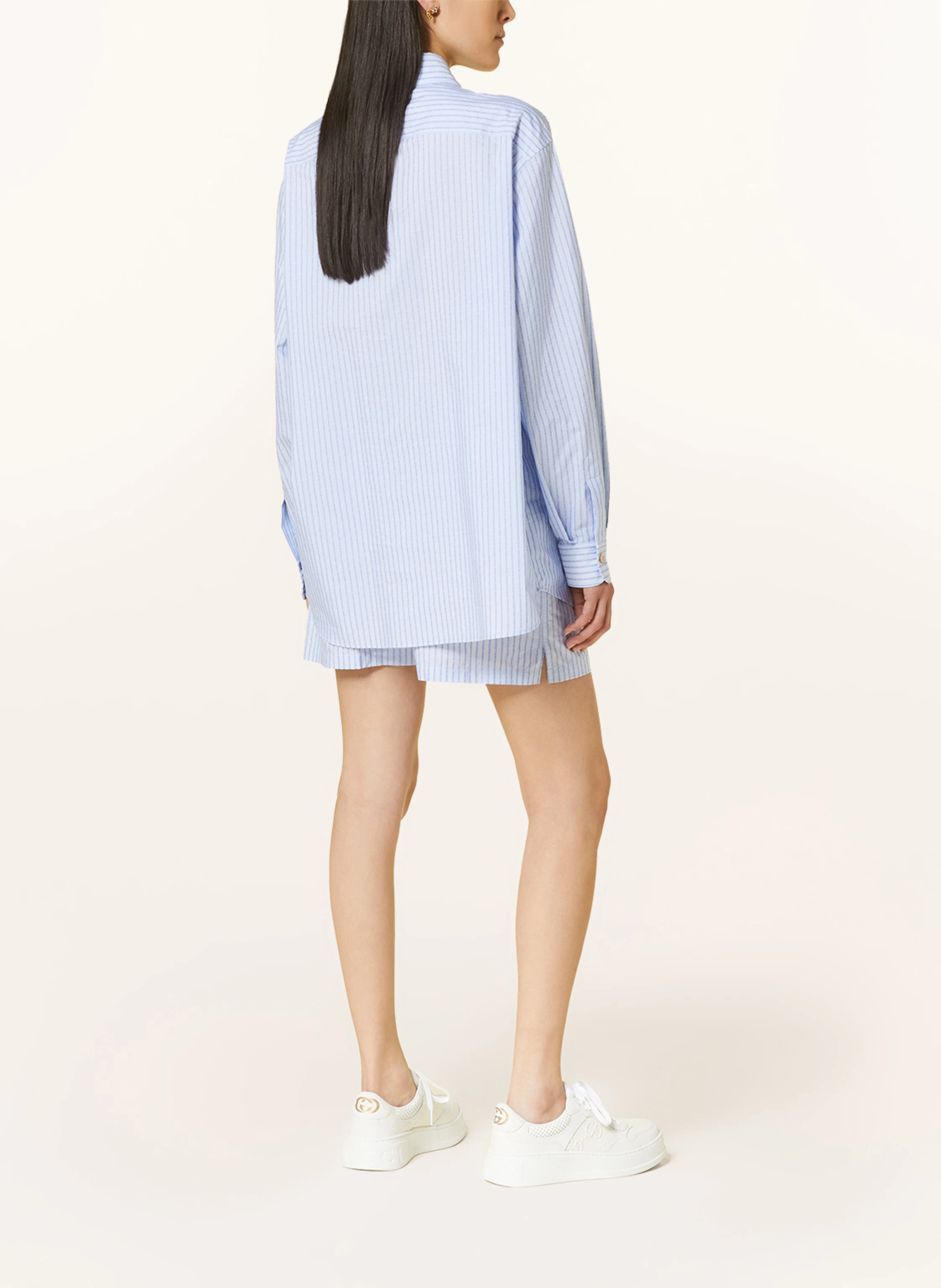 GUCCI Oversized shirt blouse in light blue / blue