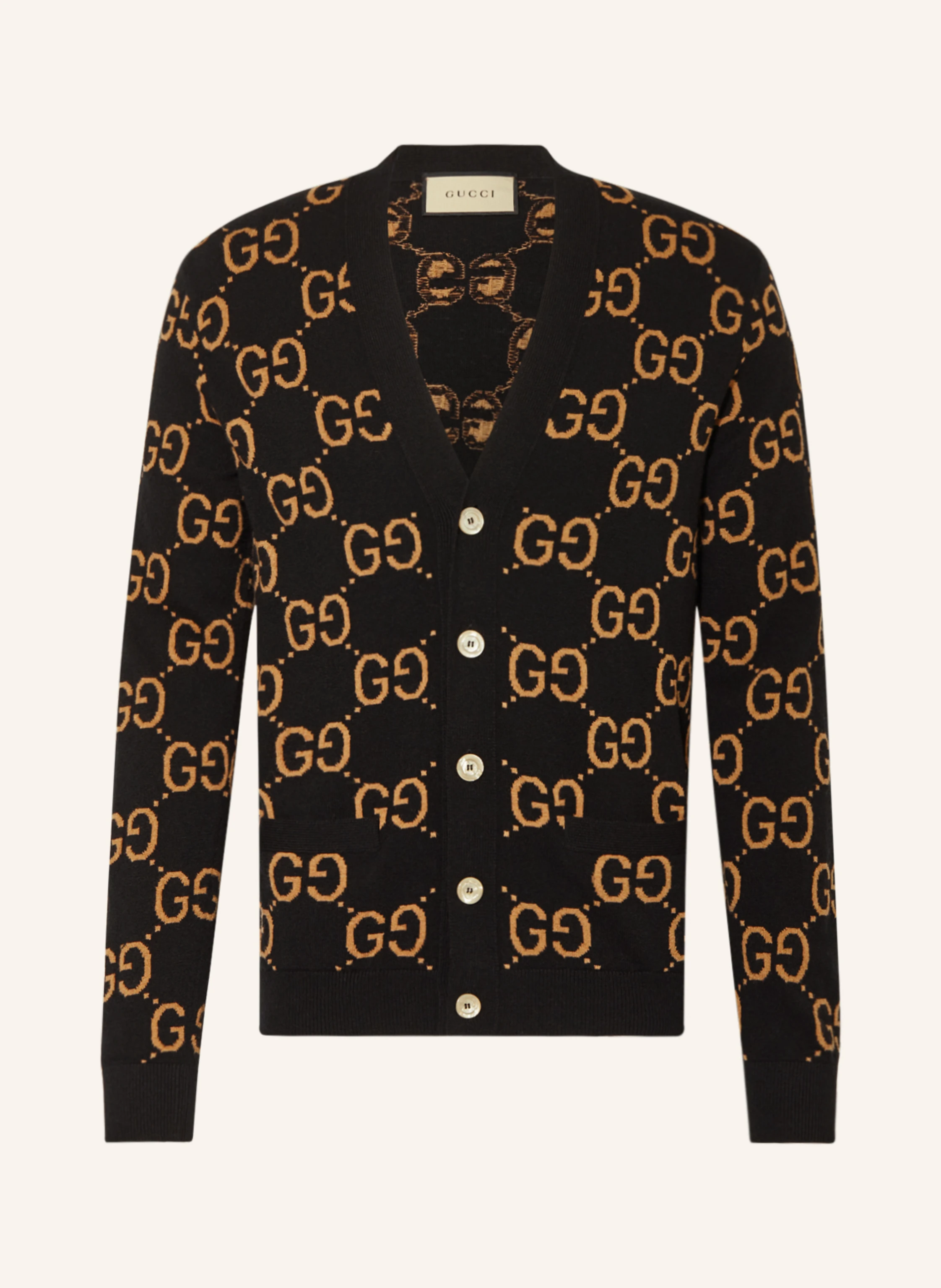 GUCCI Cardigan in black / camel