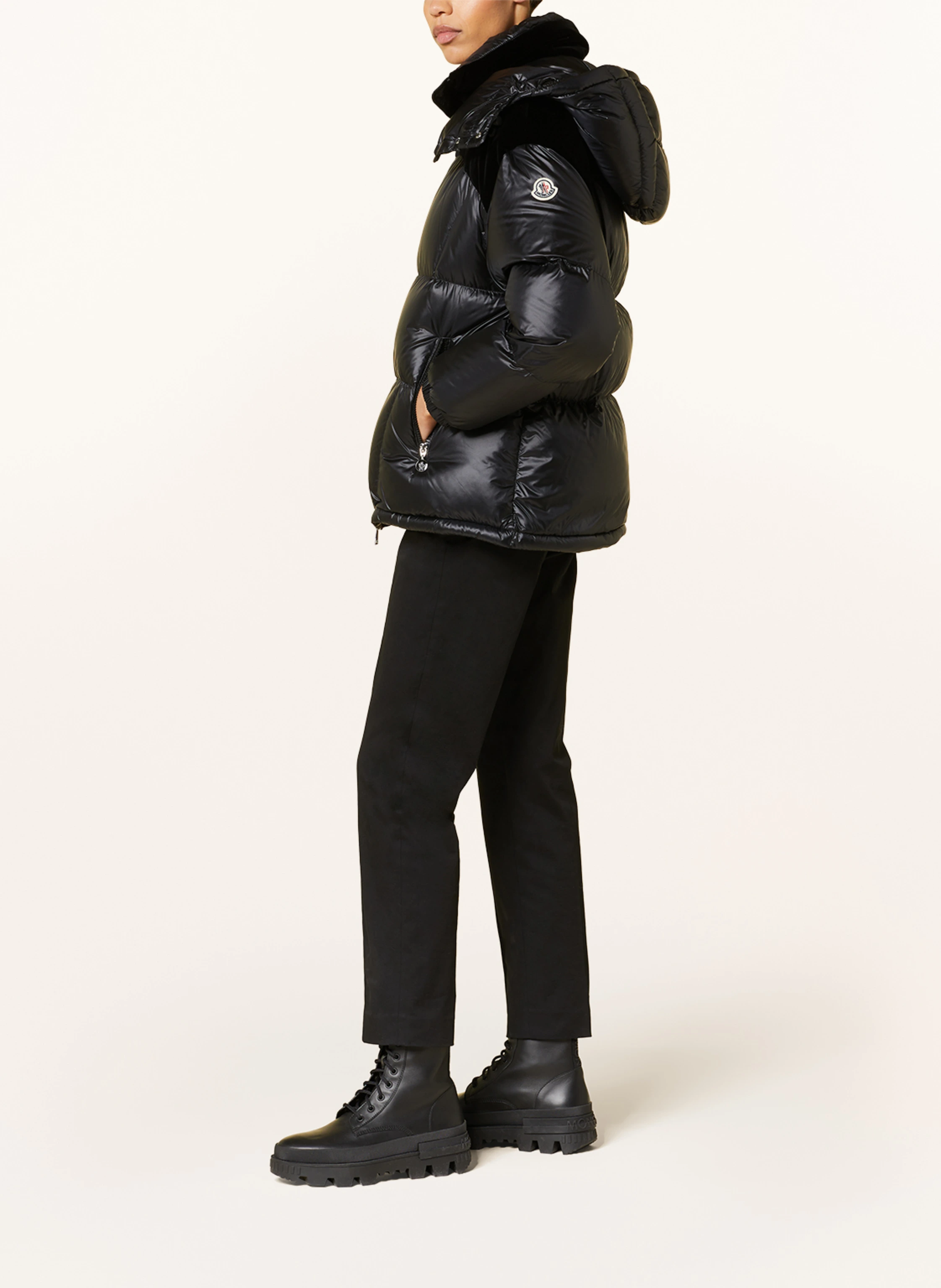 MONCLER Down jacket MEANDRE in mixed materials with detachable 