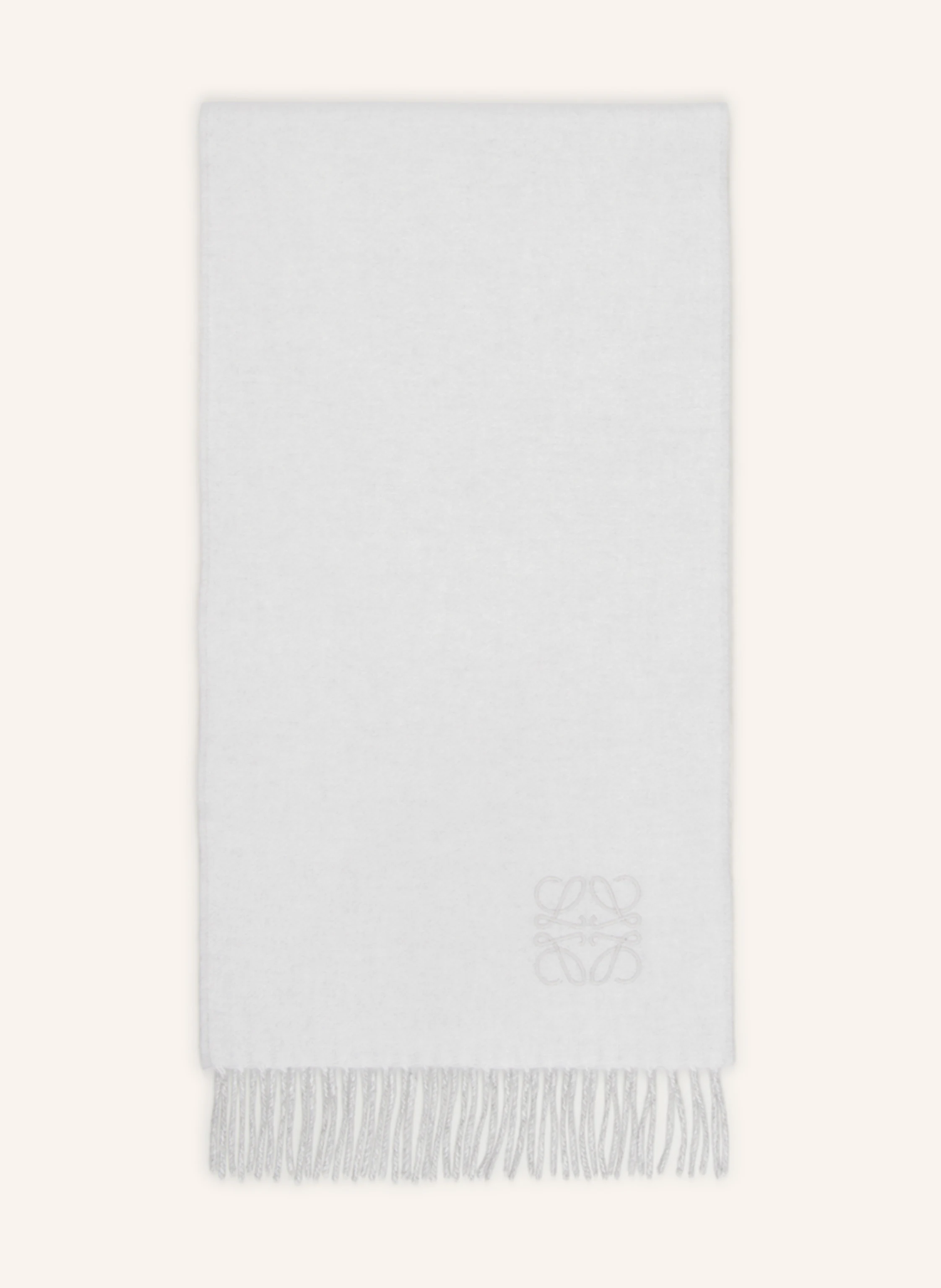LOEWE Scarf in beige / white